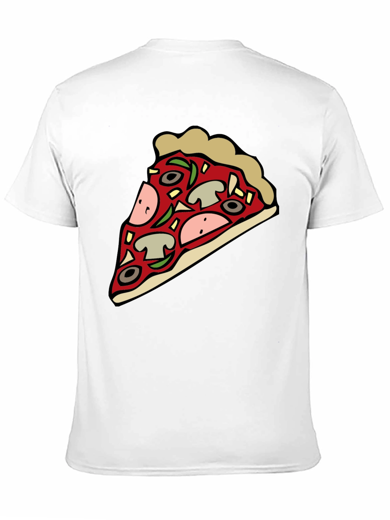 Black Pizza Slice Graphic Black T-Shirt view 11