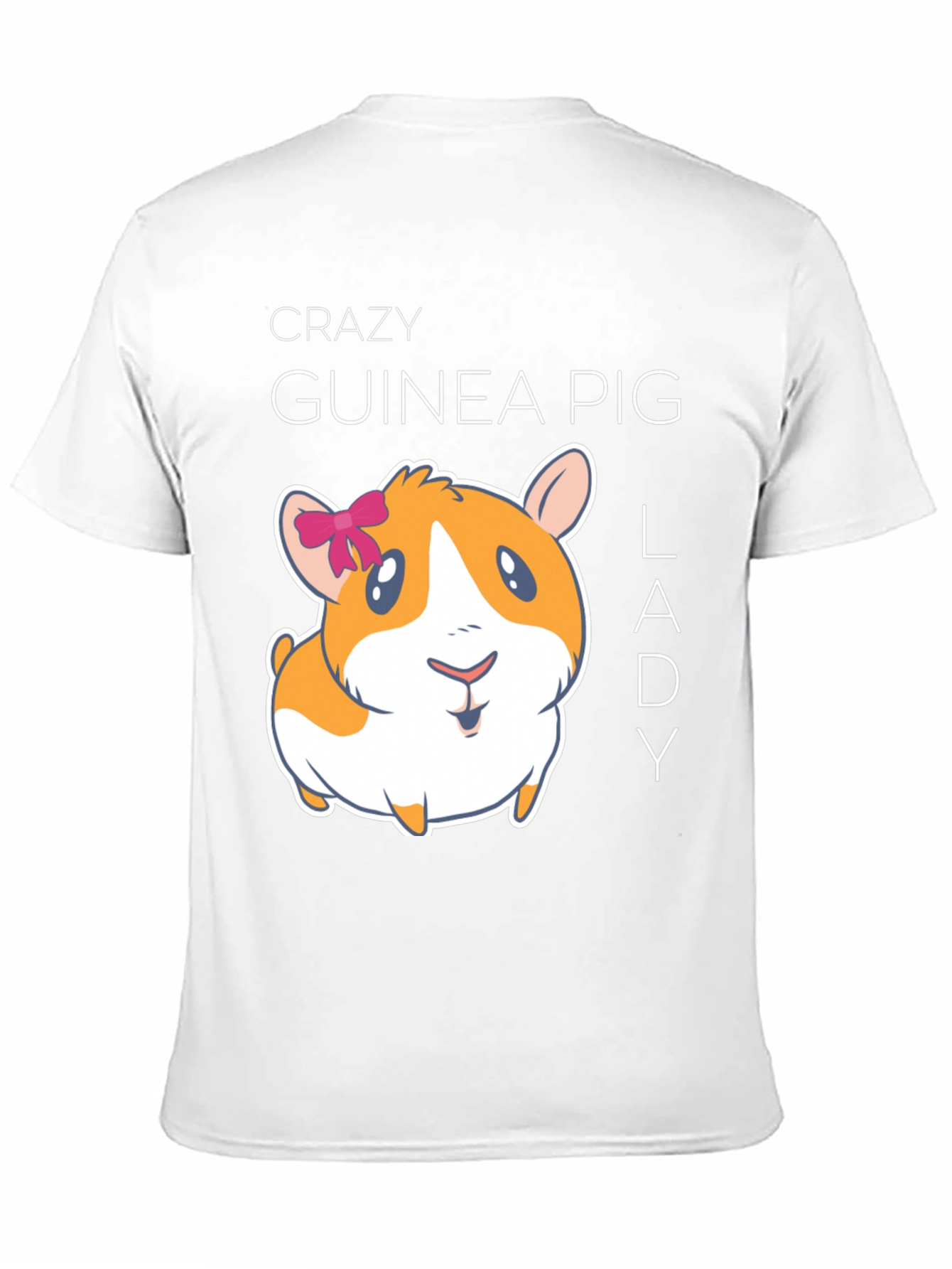 Black Crazy Guinea Pig Lady T-Shirt view 11