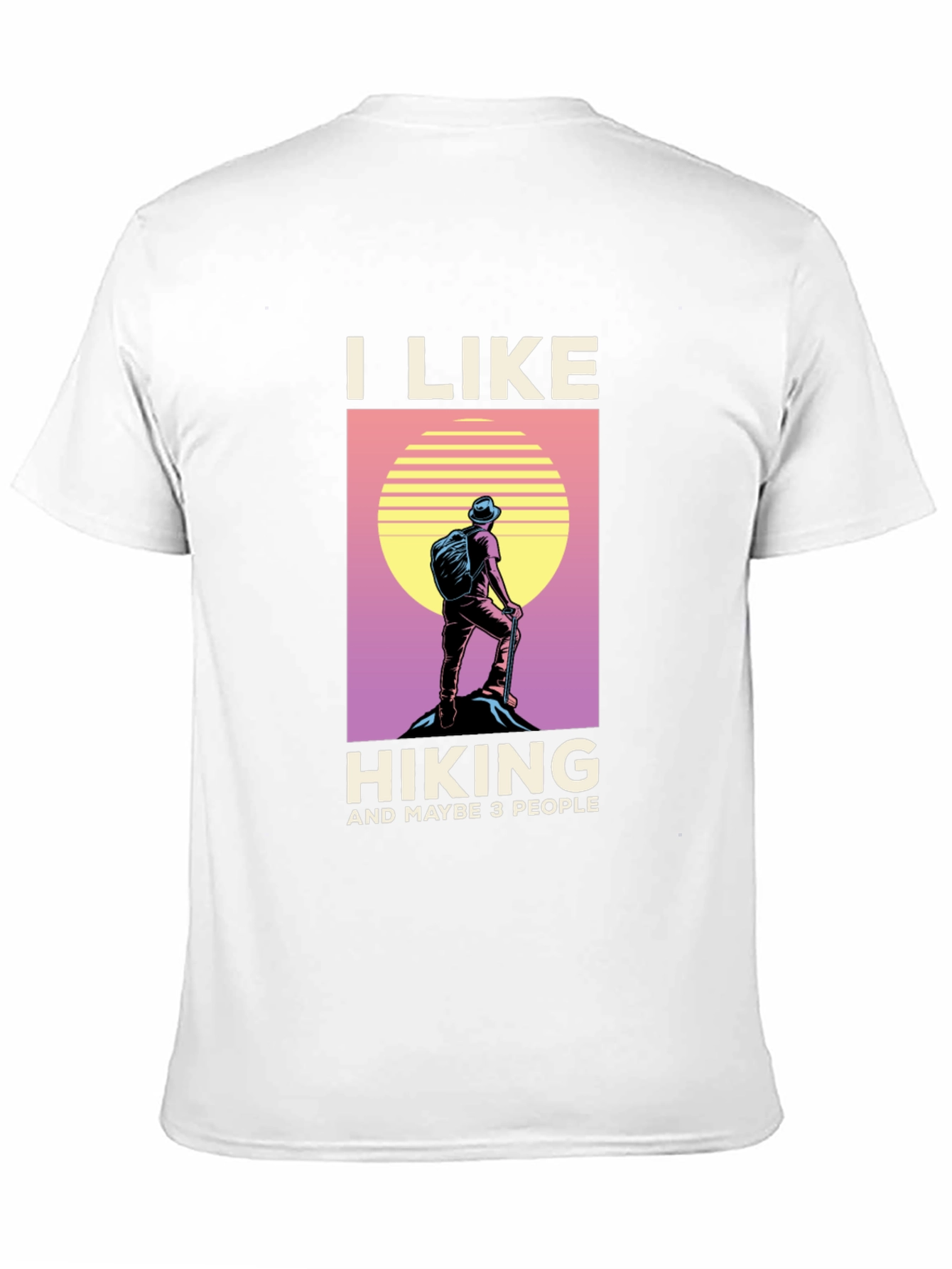 Black I Like Hiking T-Shirt - Funny Outdoor Adventure Tee view 11