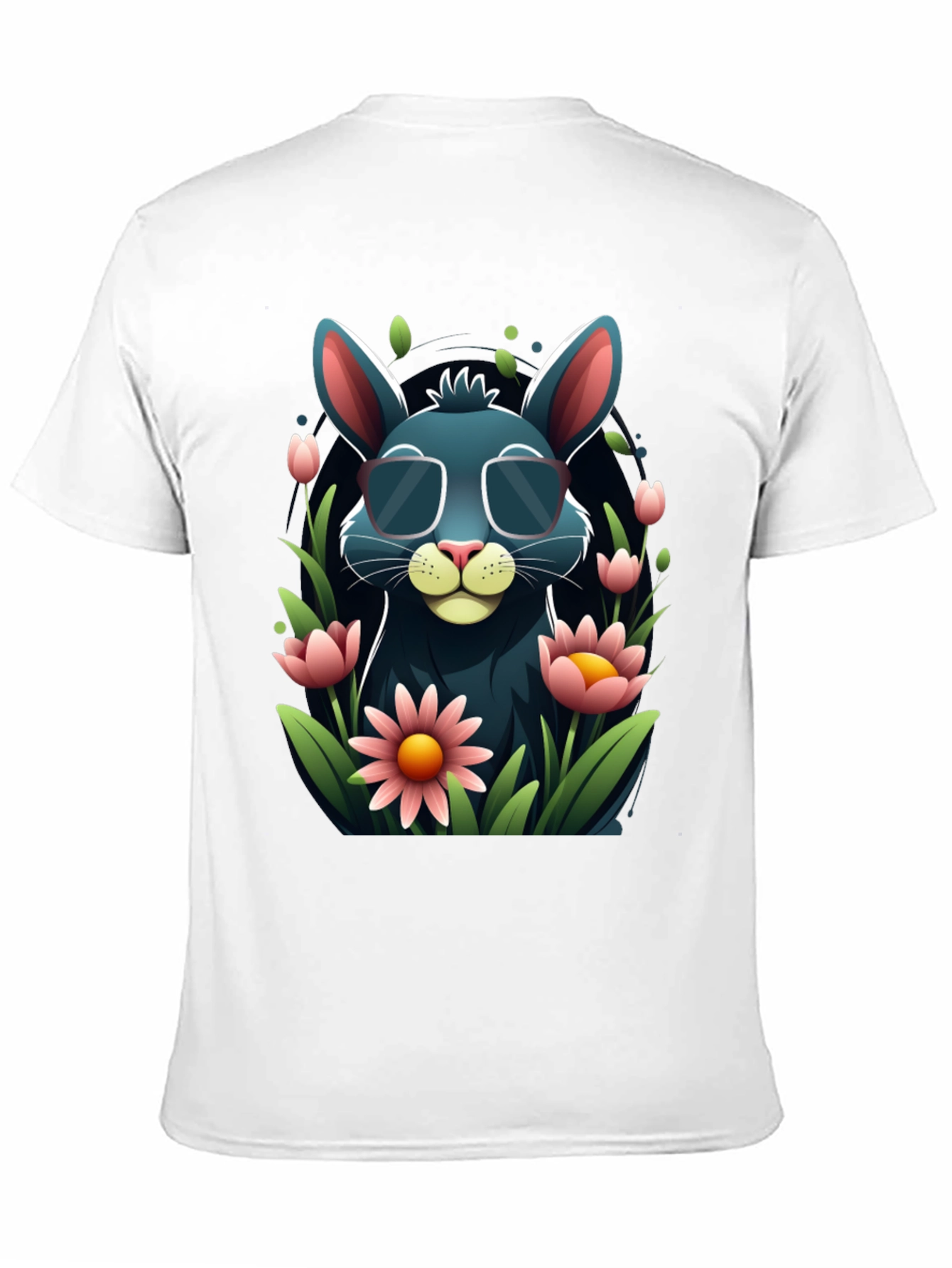 Black Cool Bunny in Shades Graphic Tee view 11