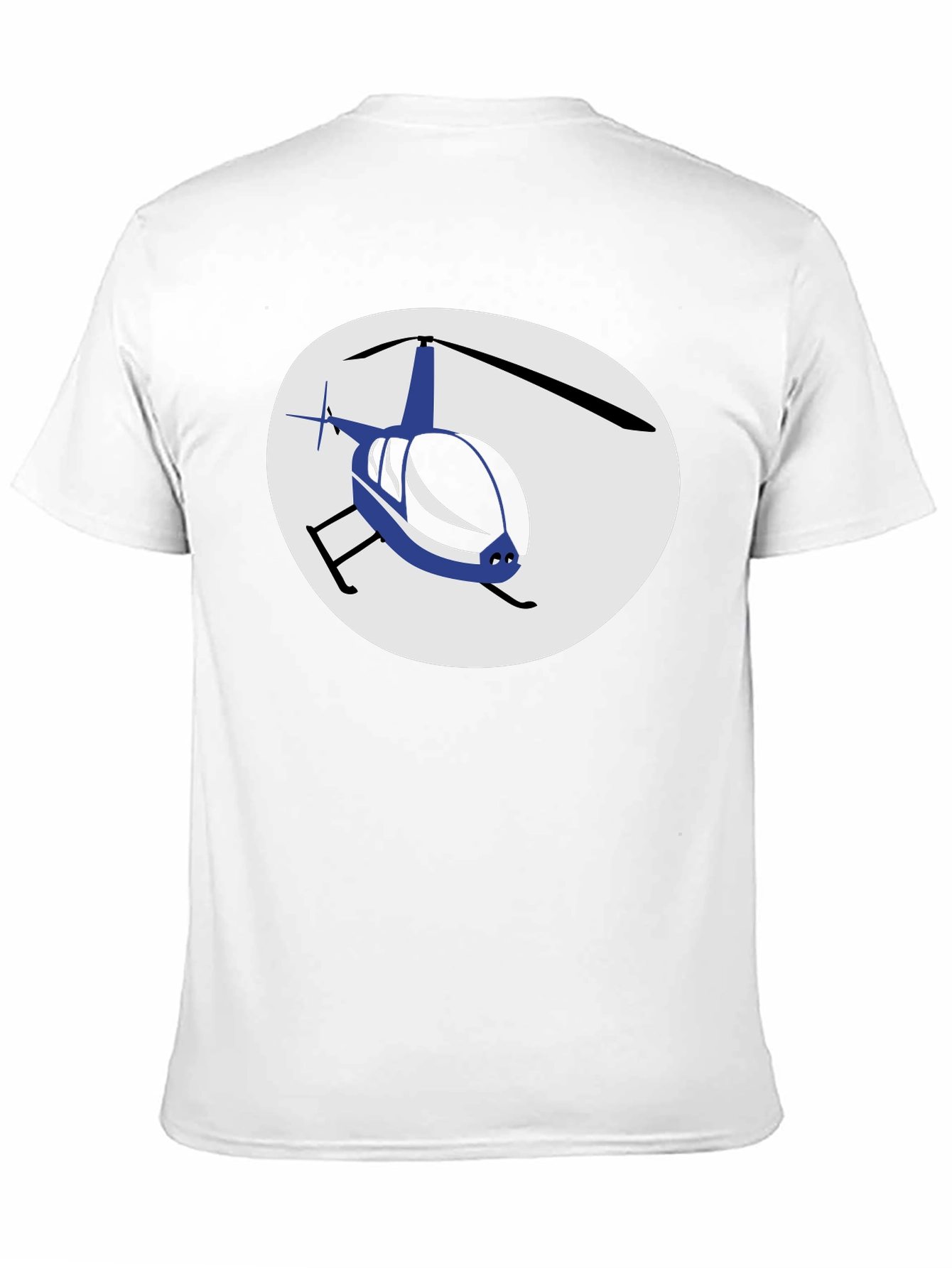 Black Helicopter Graphic T-Shirt - Black Crew Neck Tee view 11