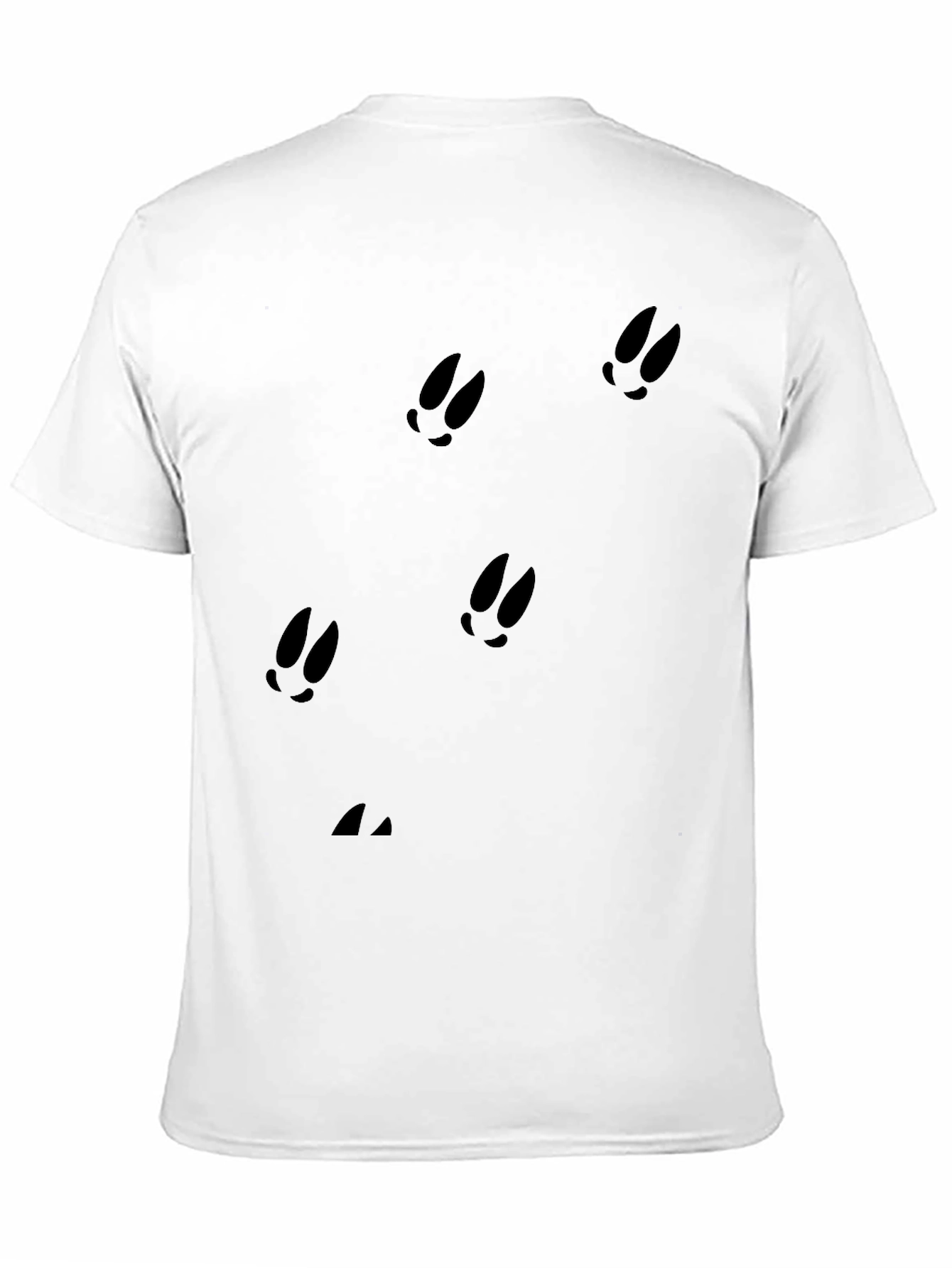 Black Black Tee with Animal Tracks Pattern view 11