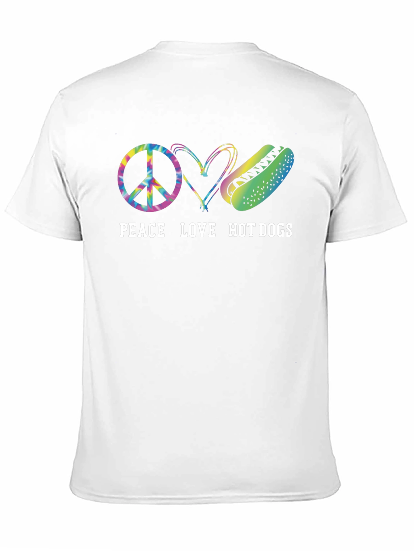 Black Peace Love Hot Dogs Graphic Tee view 11