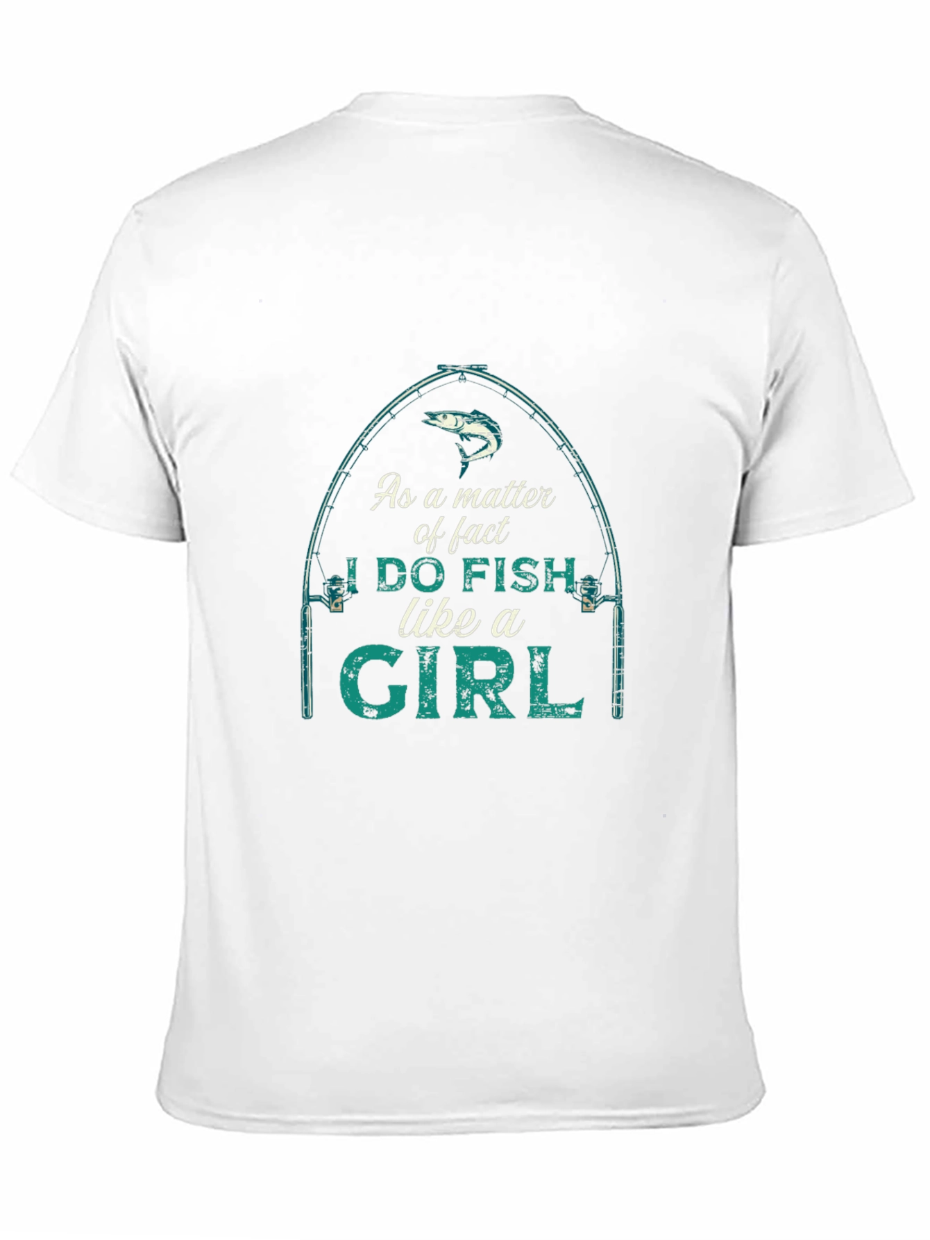 Black I Do Fish Like A Girl Graphic T-Shirt view 11