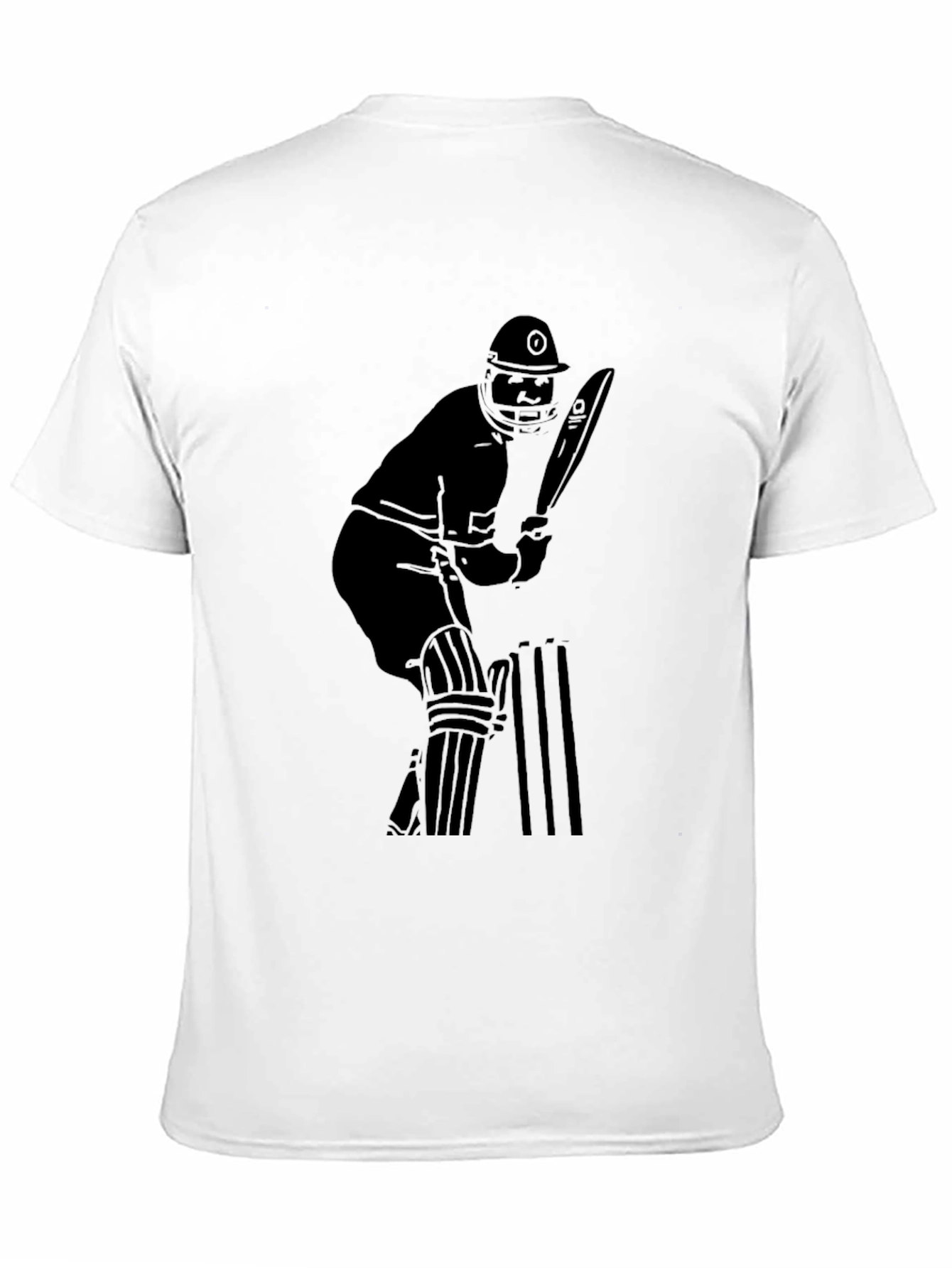Black Cricket Player Graphic Tee - Black view 11