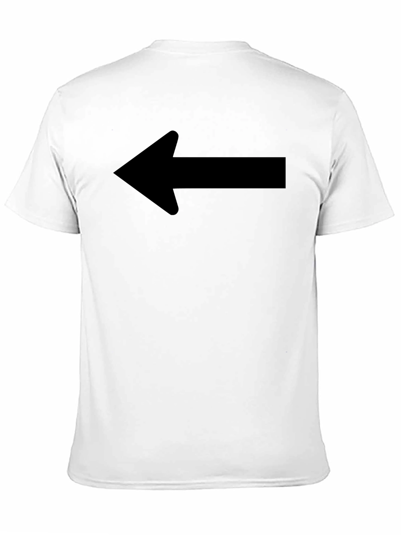 Black Left Arrow T-Shirt - Casual Cotton Tee view 11