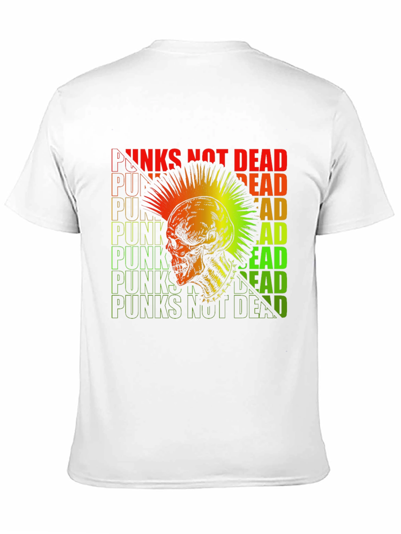 Black Punk Rock Skull Graphic Tee - Punk's Not Dead view 11