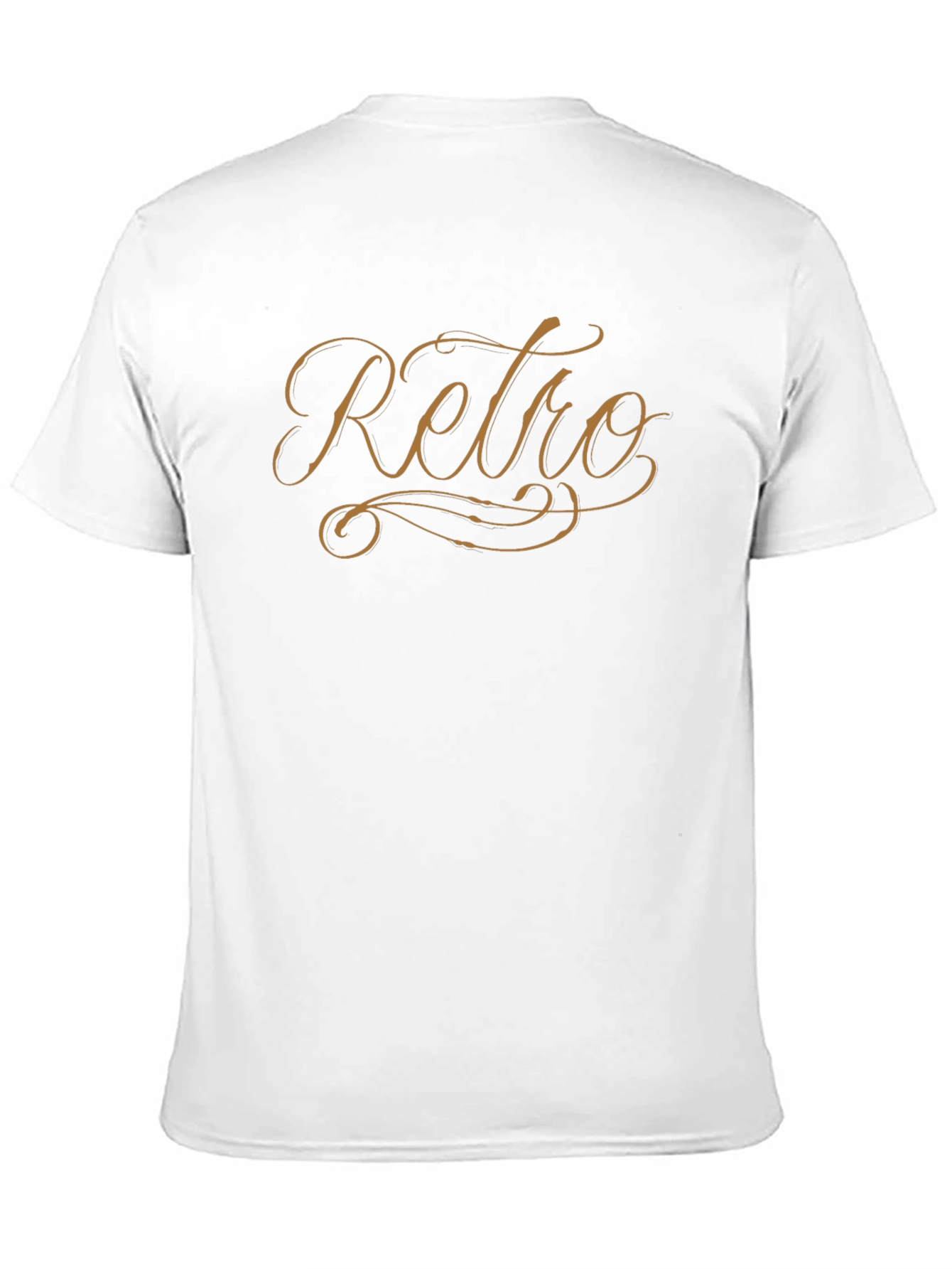 Black Retro Script Black T-Shirt view 11