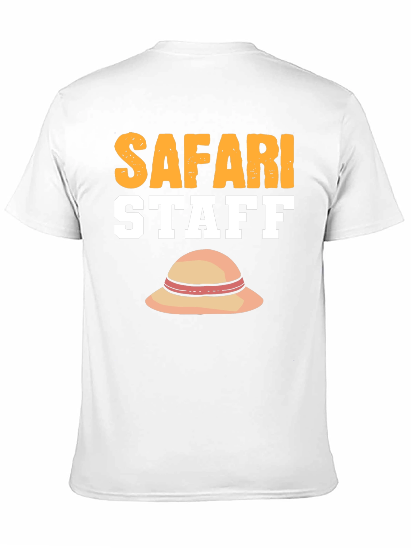 Black Safari Staff T-Shirt with Sun Hat Graphic view 11