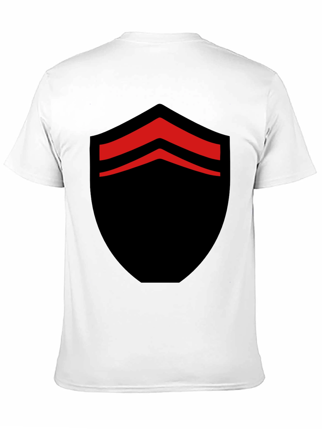 Black Bold Black T-Shirt with Red Chevron Design view 11
