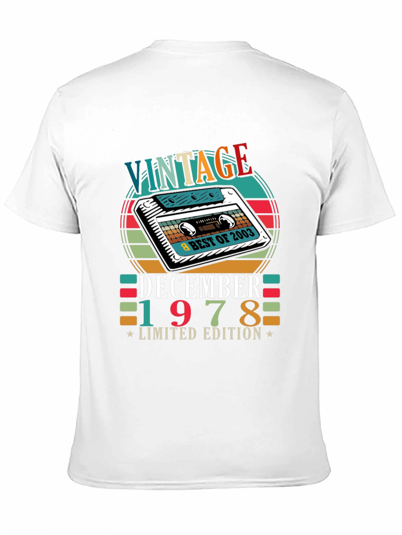 Black Vintage December 1978 Limited Edition Cassette T-Shirt view 11