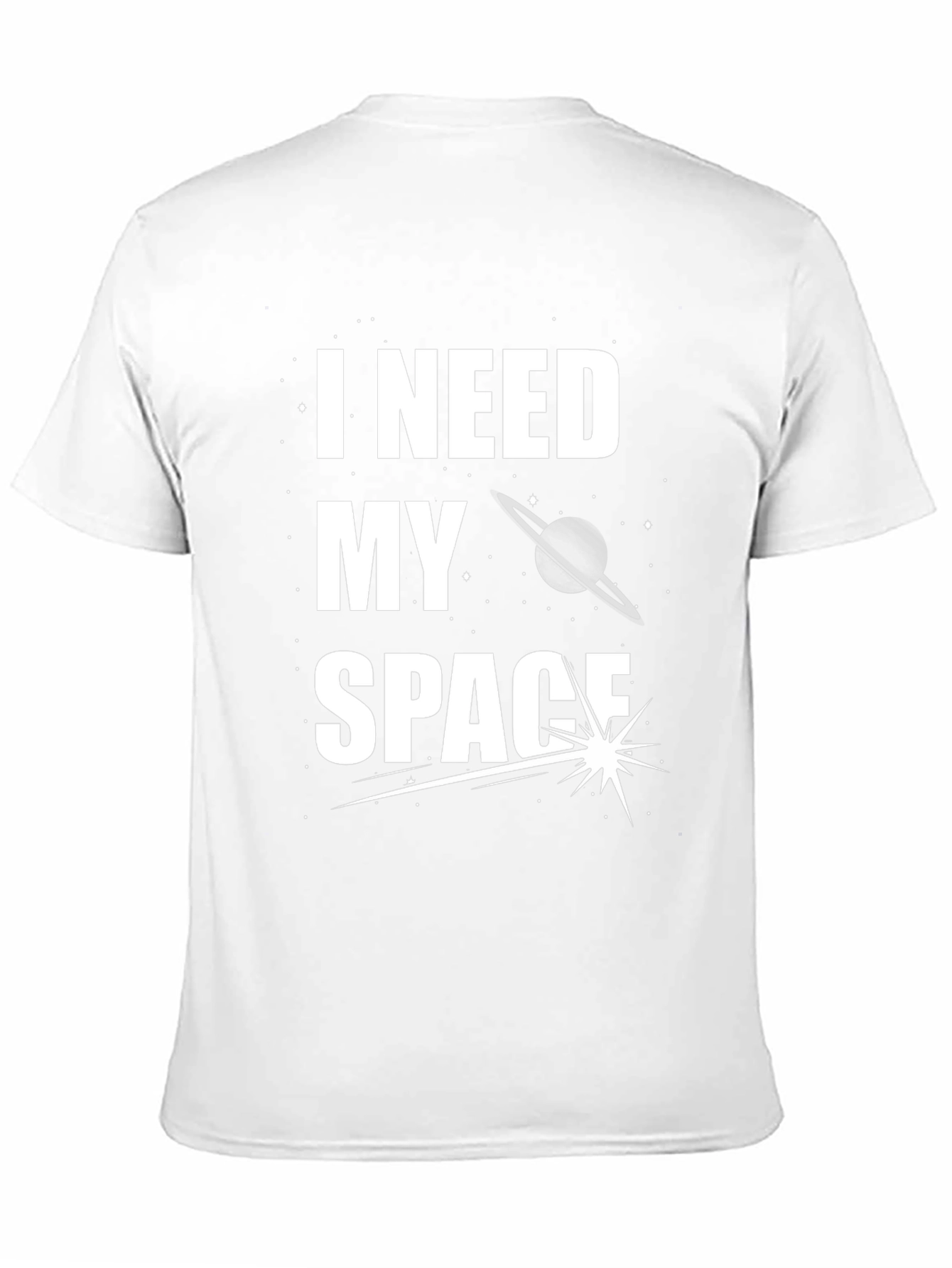 Black I Need My Space Graphic T-Shirt - Black Cotton view 11