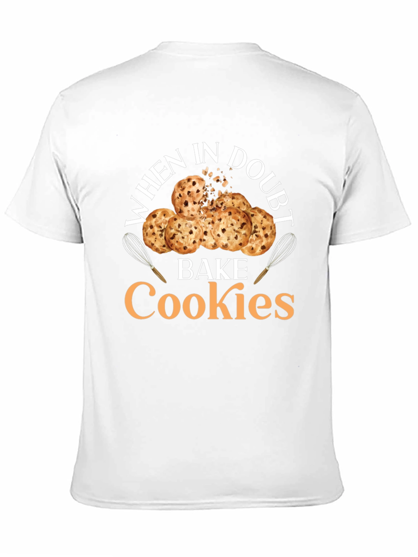 Black When in Doubt Bake Cookies T-Shirt view 11