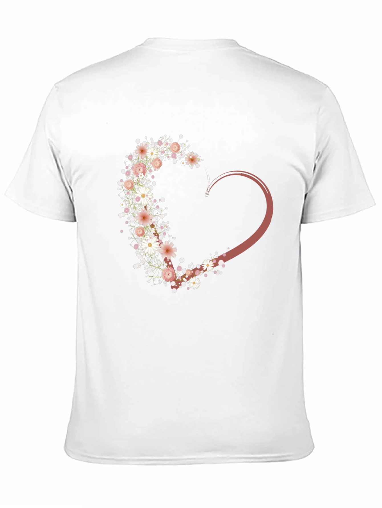 Black Floral Heart Graphic Tee - Stylish Casual Wear view 11