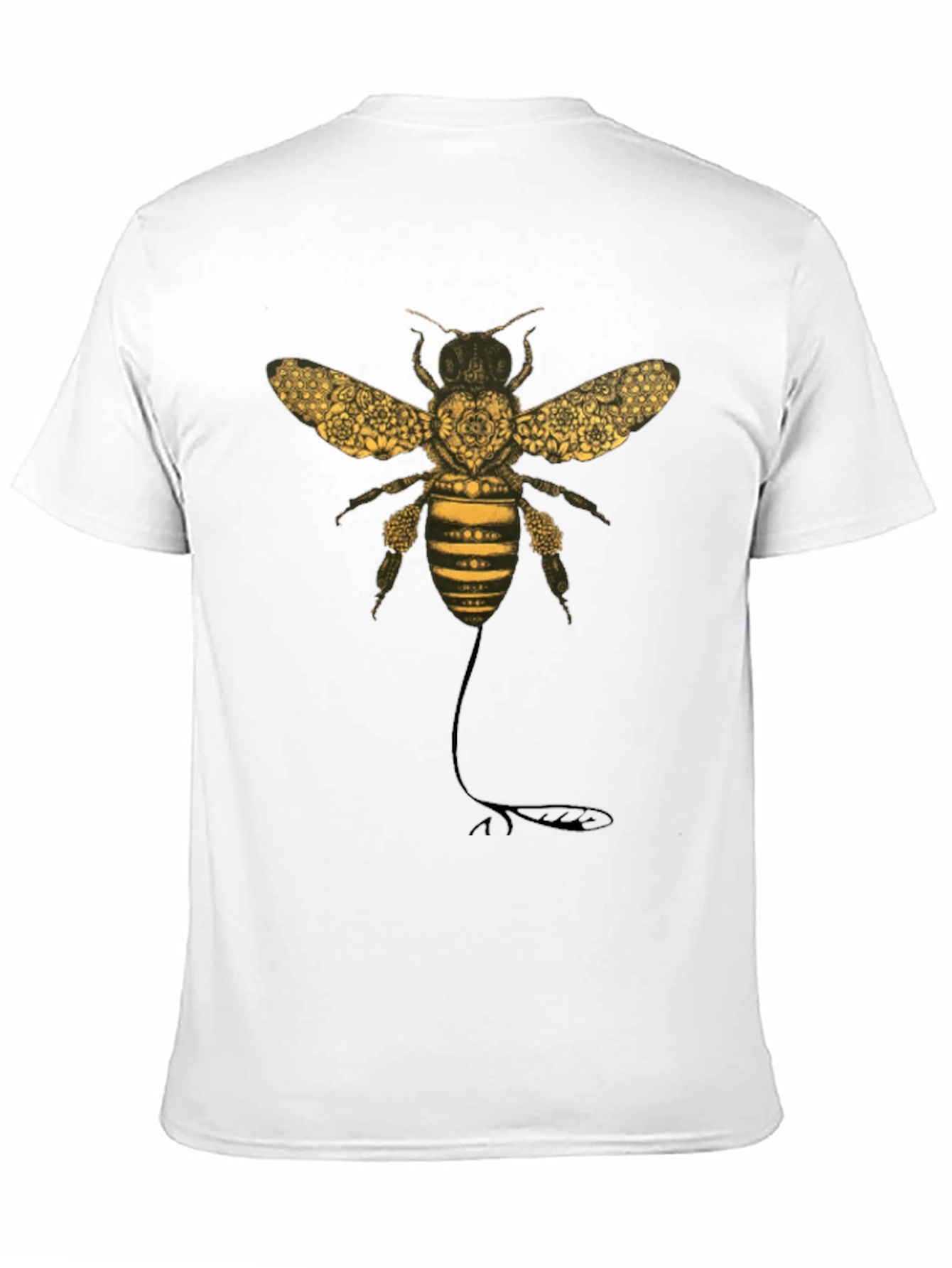 Black Bee Graphic T-Shirt - Black Cotton Blend view 11