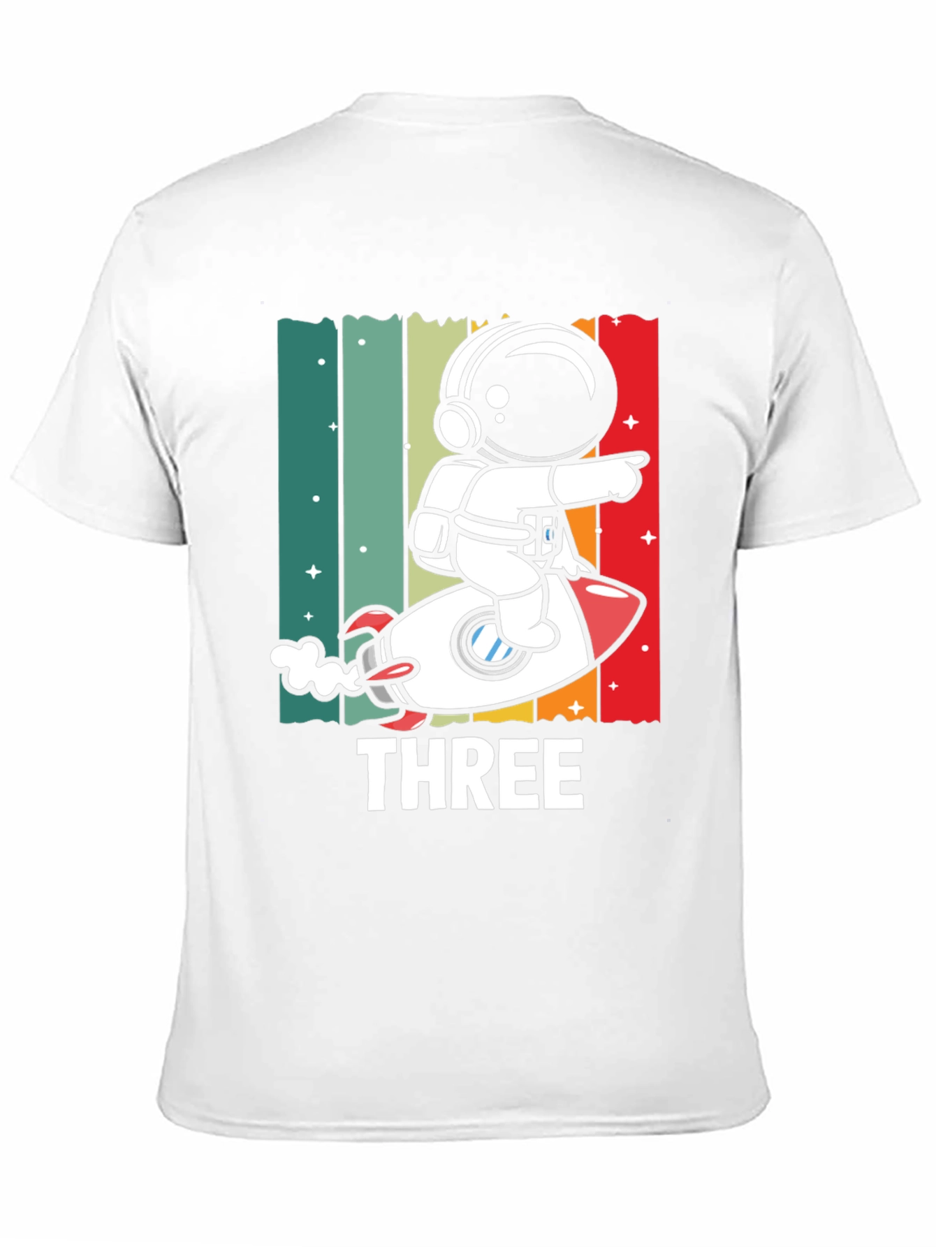 Black Astronaut Third Birthday T-Shirt view 11