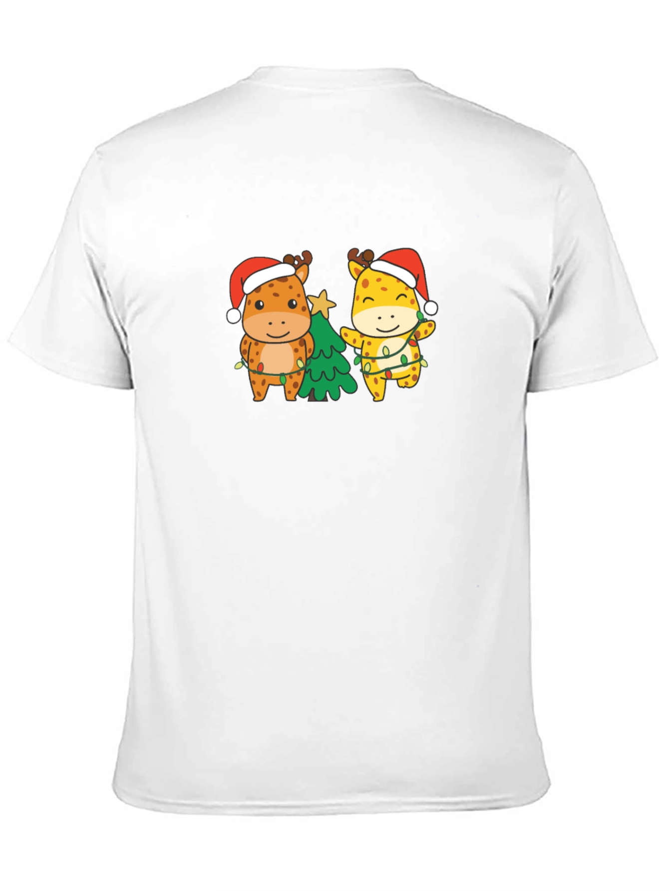 Black Christmas Giraffe T-Shirt - Holiday Gift view 11