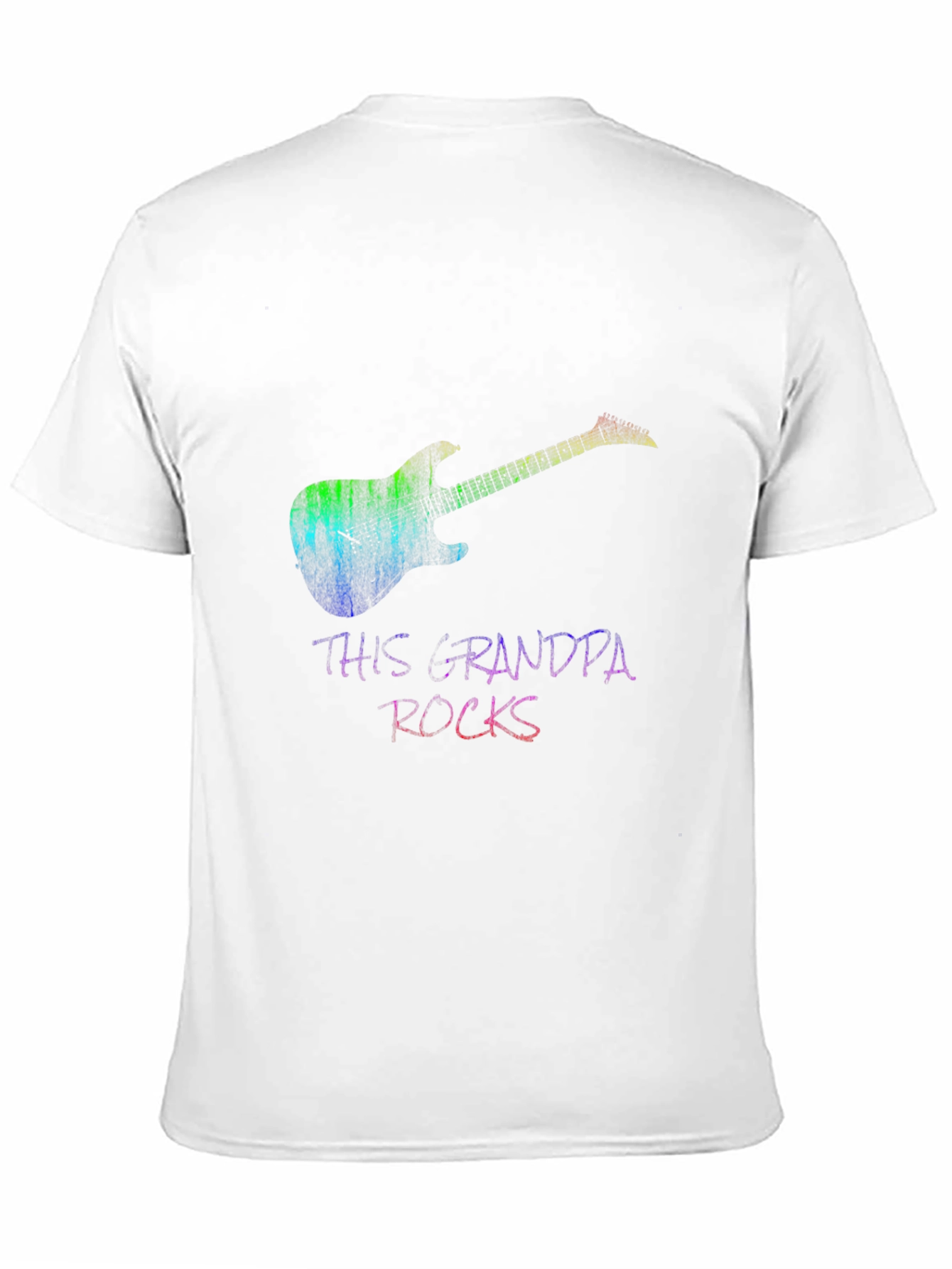 Black This Grandpa Rocks Guitar T-Shirt view 11