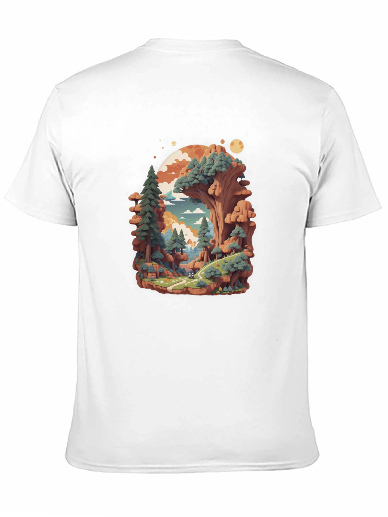 Black Nature Landscape Graphic Tee view 11