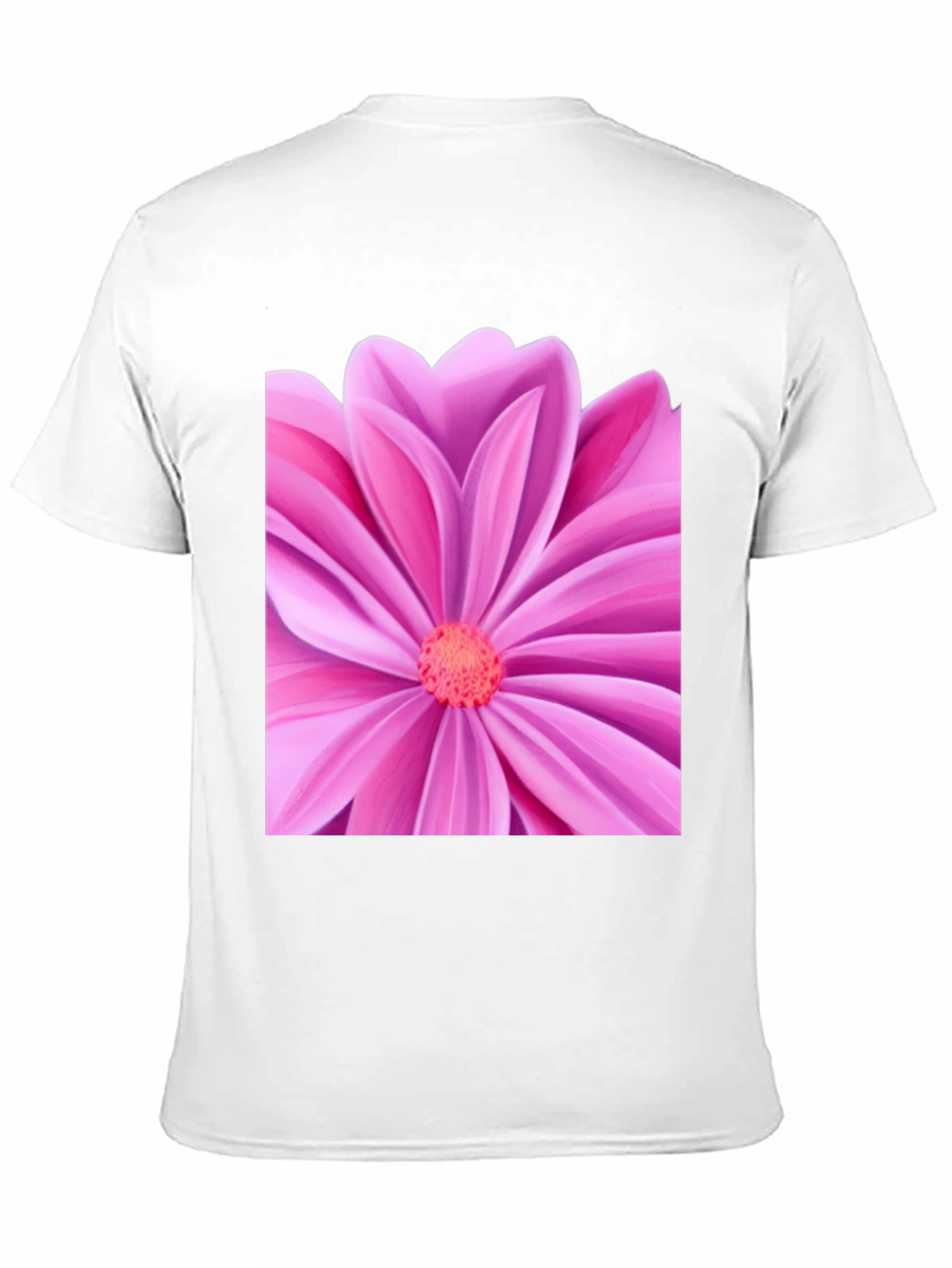 Black Pink Petal Flower Graphic Tee - Black view 11