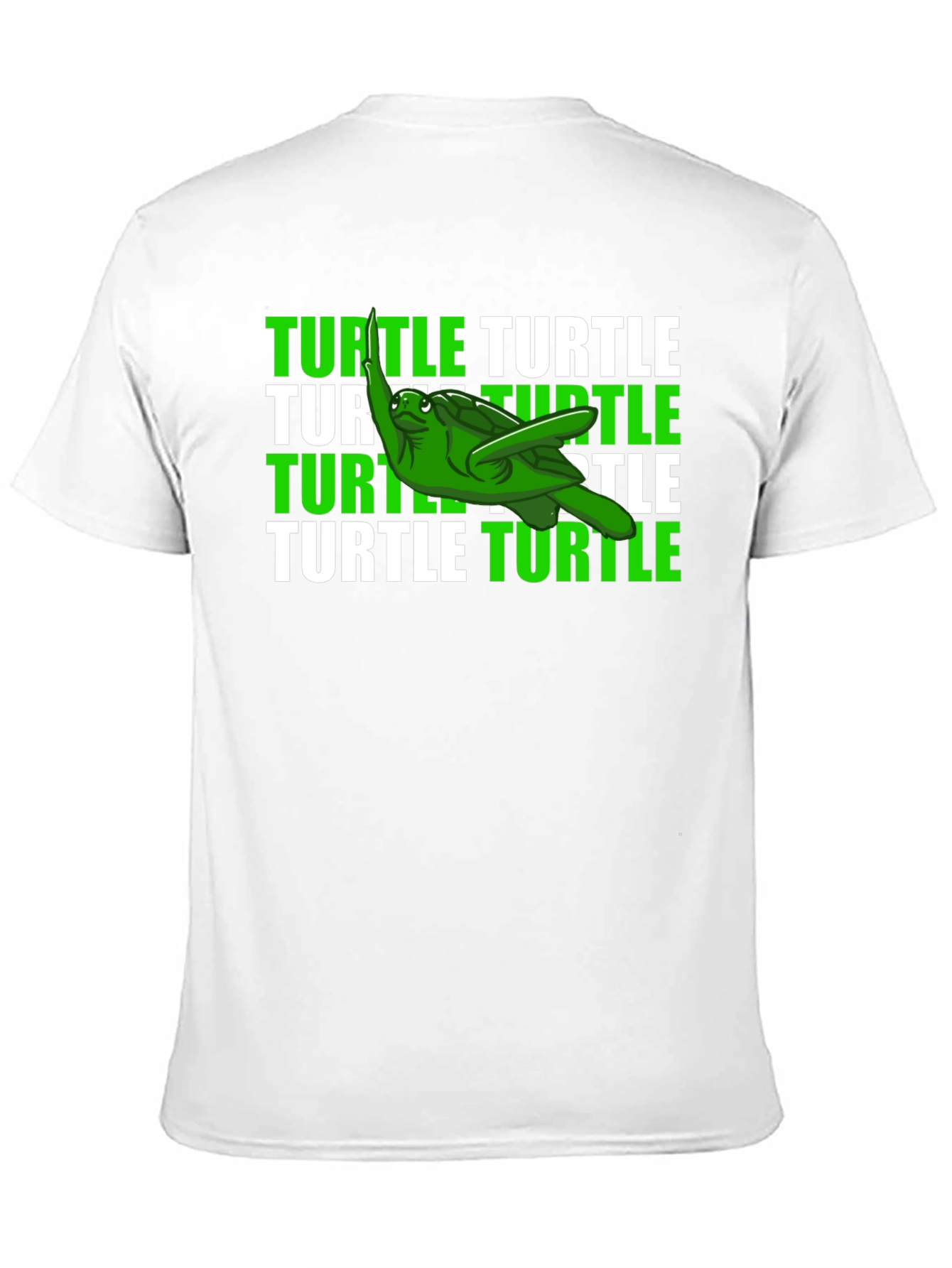 Black Funny Turtle T-Shirt - Green Sea Turtle Graphic Tee view 11