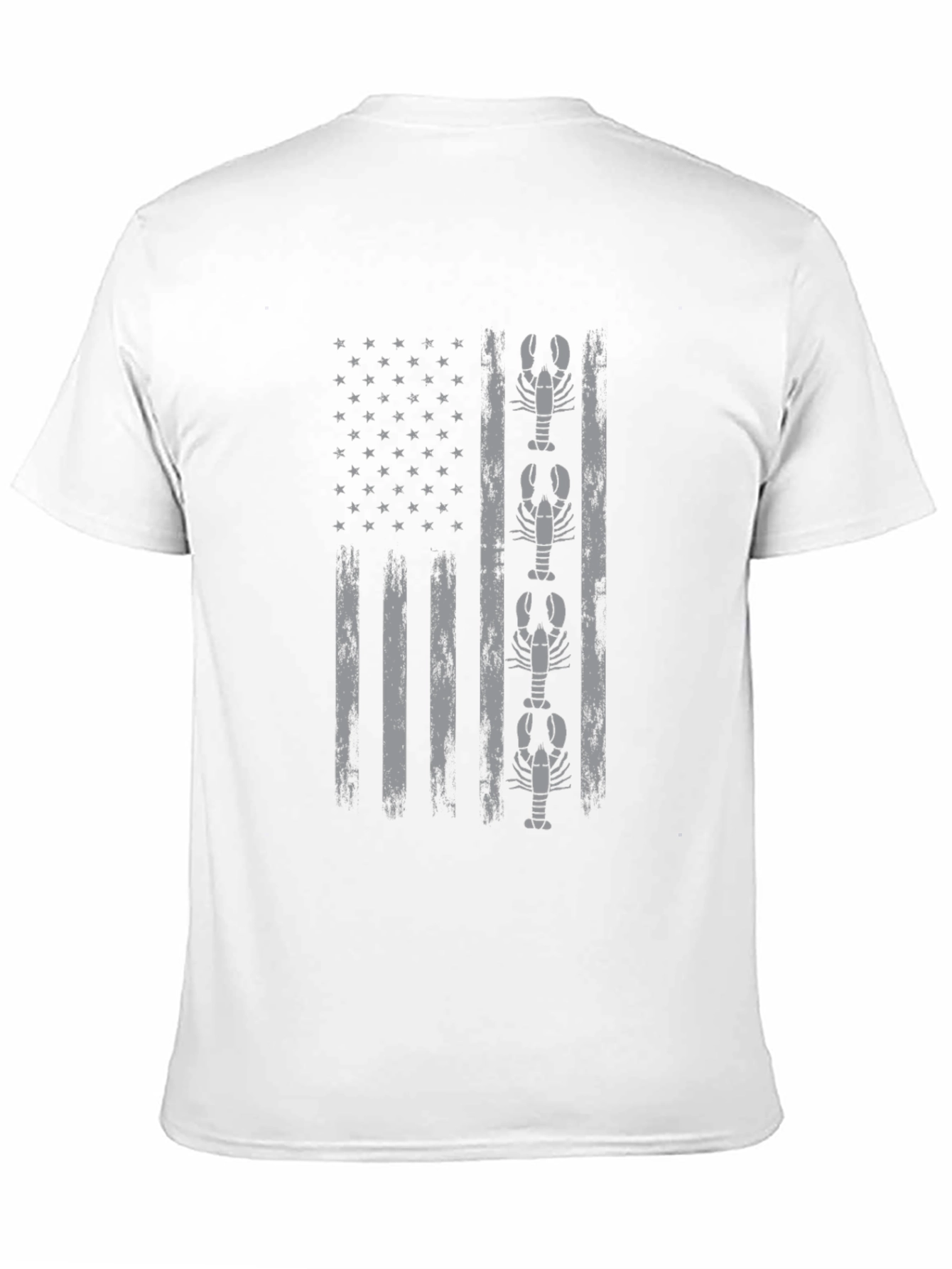 Black Lobster American Flag Graphic T-Shirt view 11