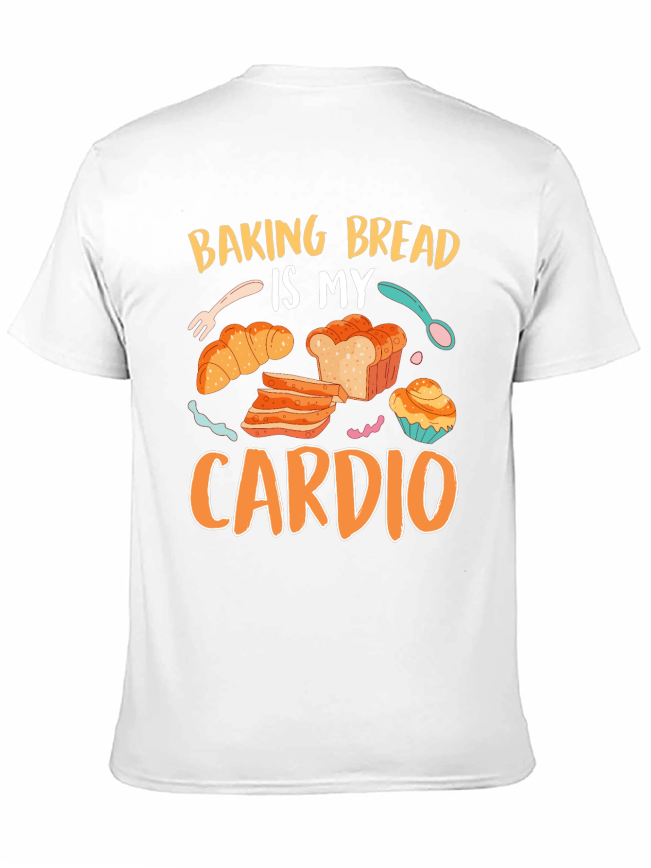 Black Baking Bread Is My Cardio Graphic Tee view 11