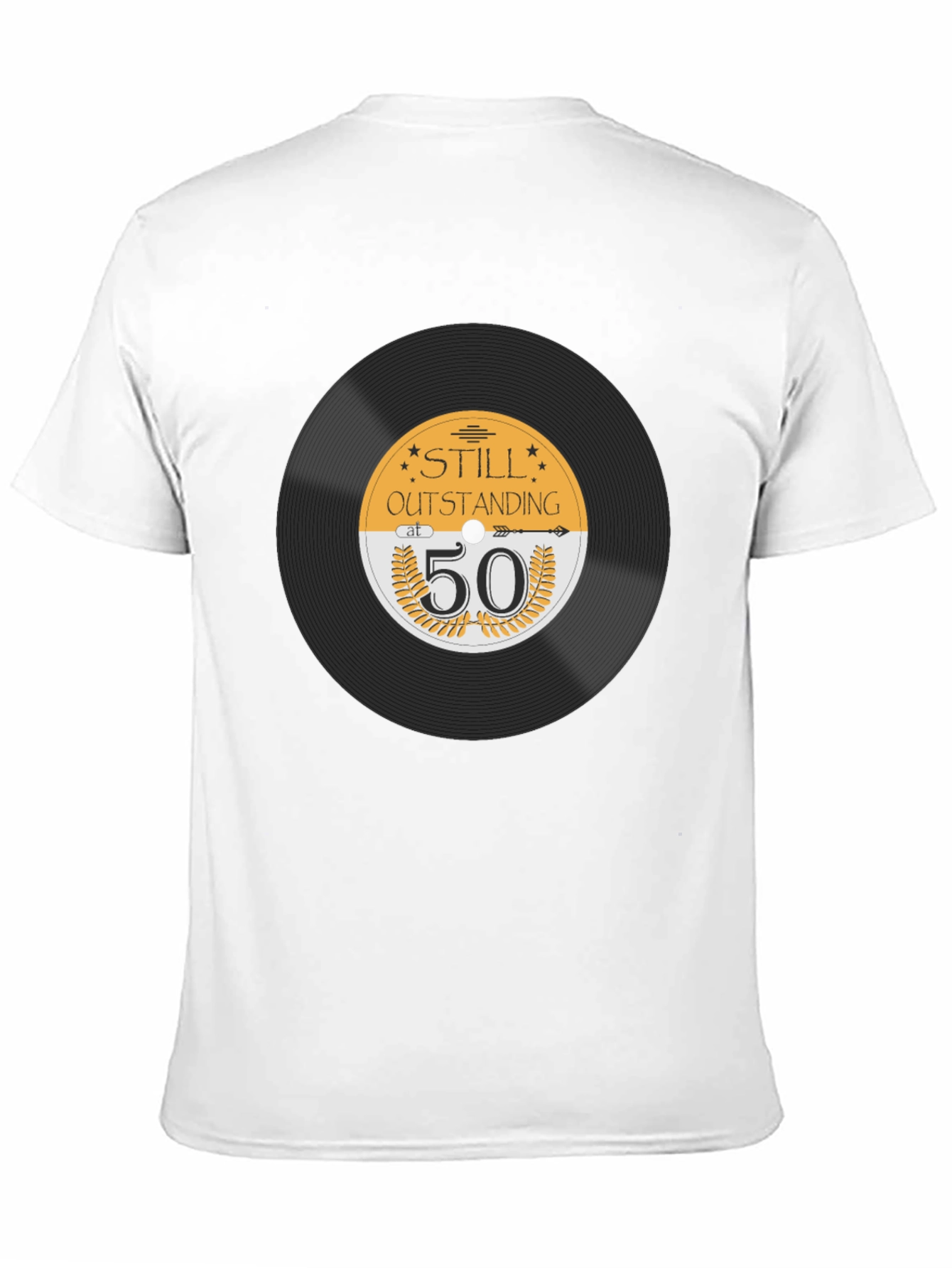 Black Still Outstanding at 50 Record Graphic T-Shirt view 11