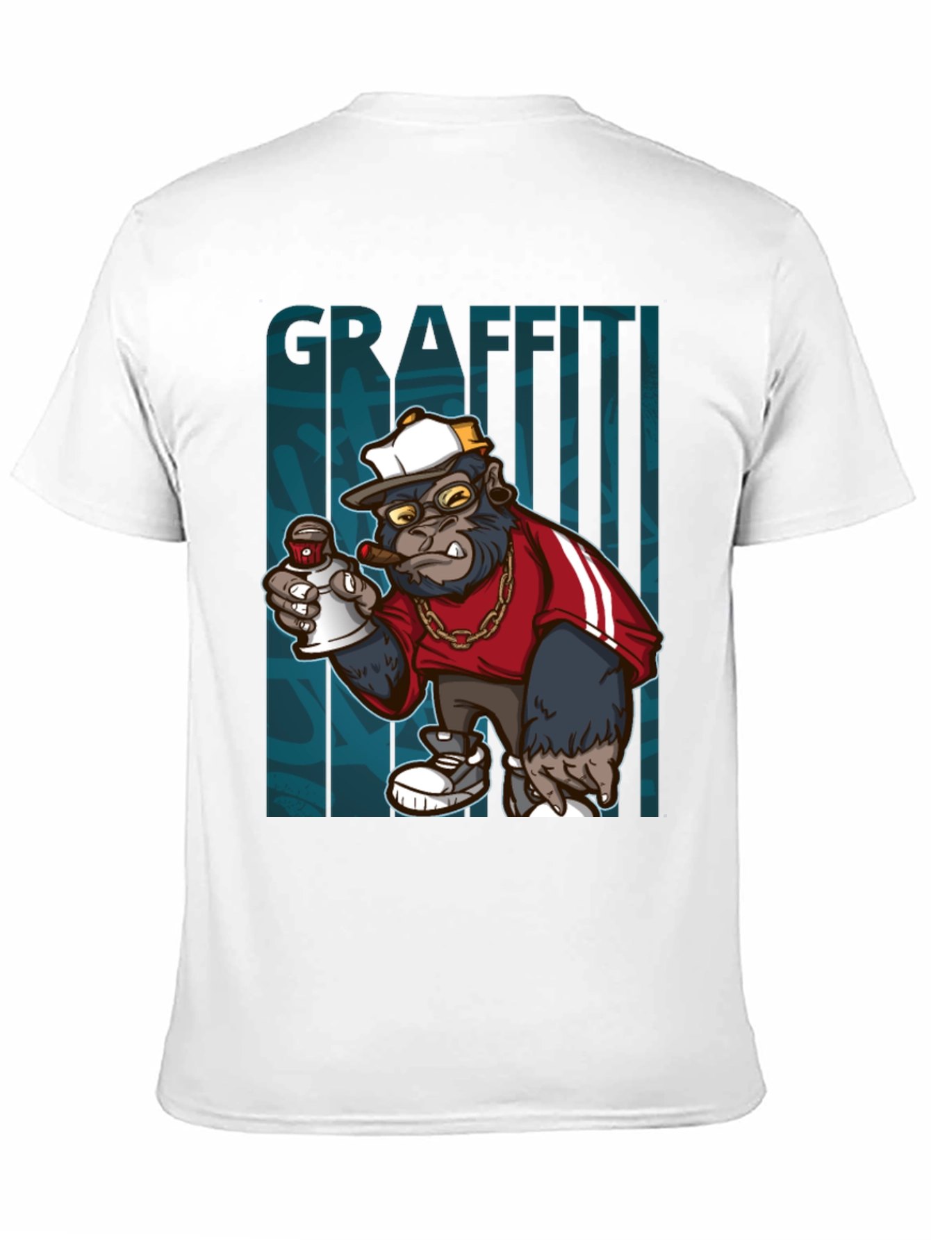 Black Graffiti Gorilla T-Shirt - Urban Style Tee view 11