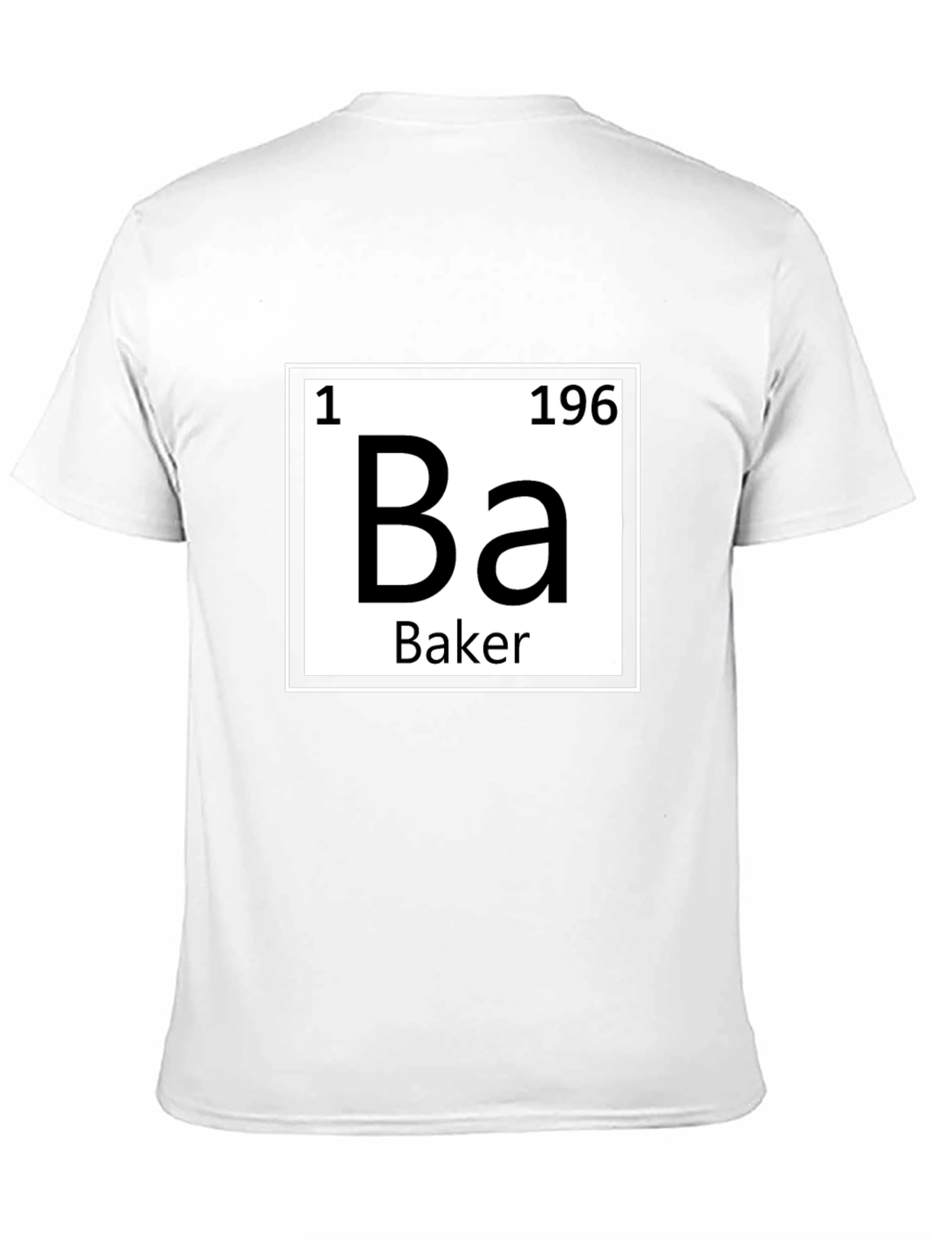 Black Periodic Table Baker Funny T-Shirt view 11