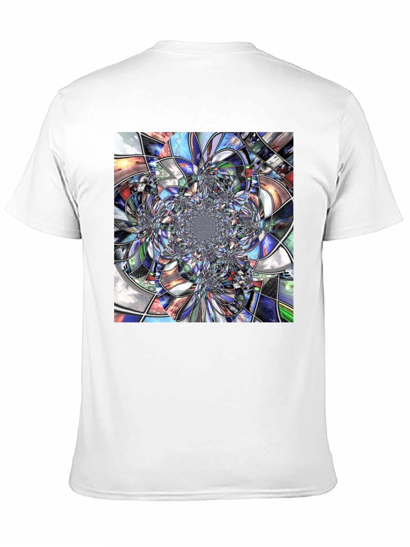 Abstract Fractal Art Black T-Shirt - 11