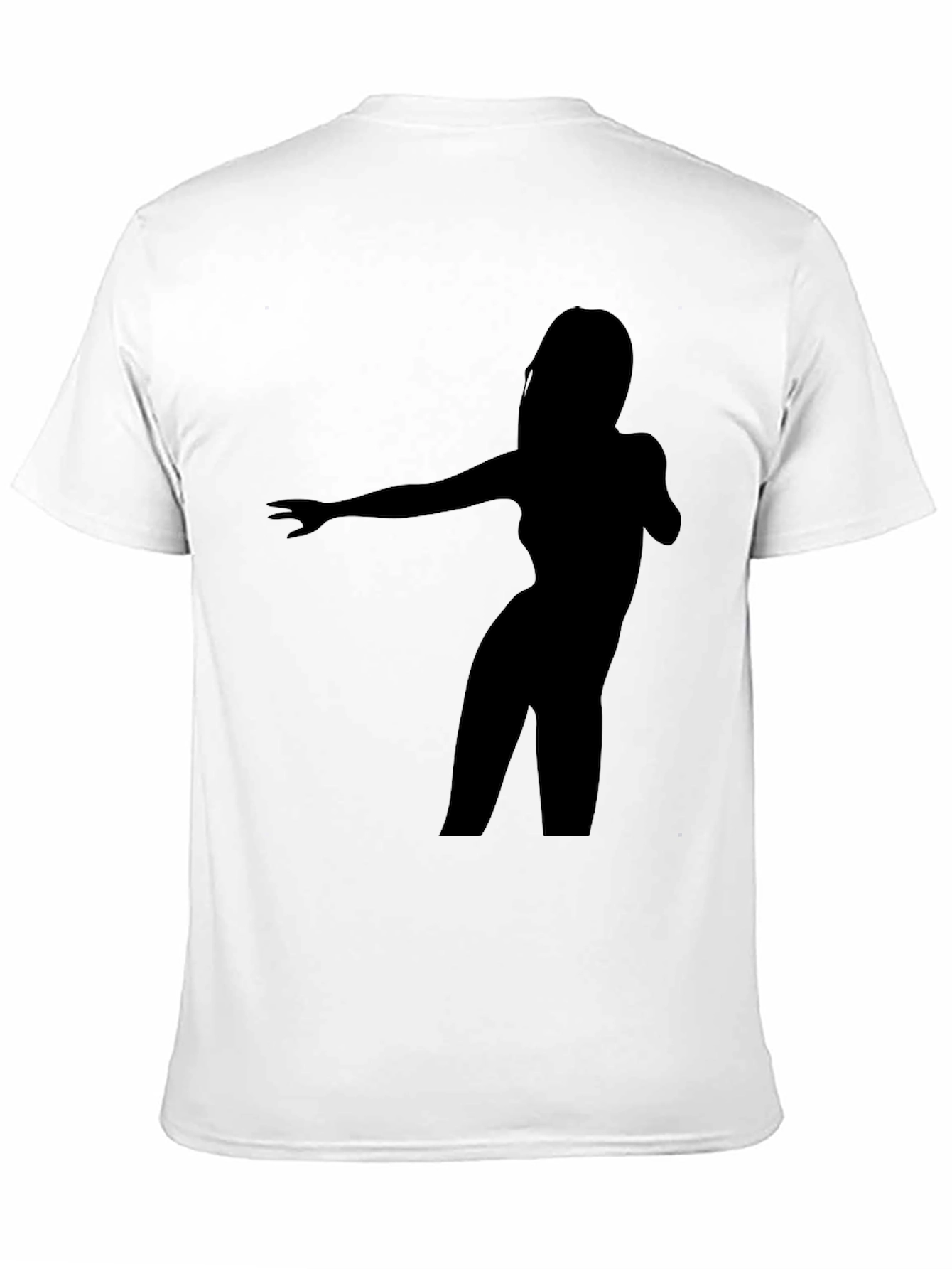 Black Silhouette Dancer Graphic Tee - Black Cotton Blend view 11