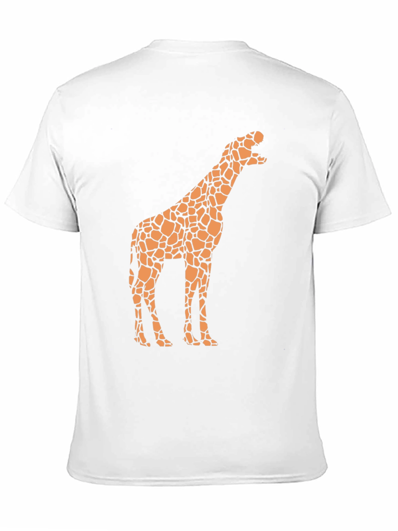Black Giraffe Print Black T-Shirt - Novelty Design view 11
