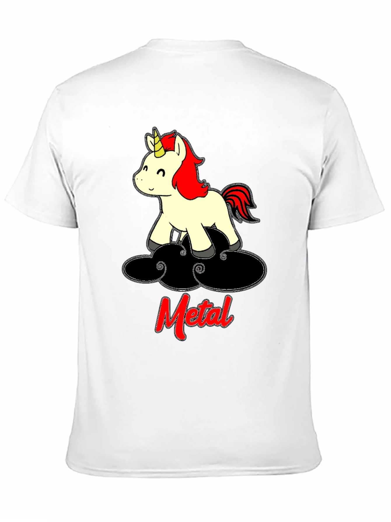Black Metal Unicorn T-Shirt - Black Cotton Tee view 11