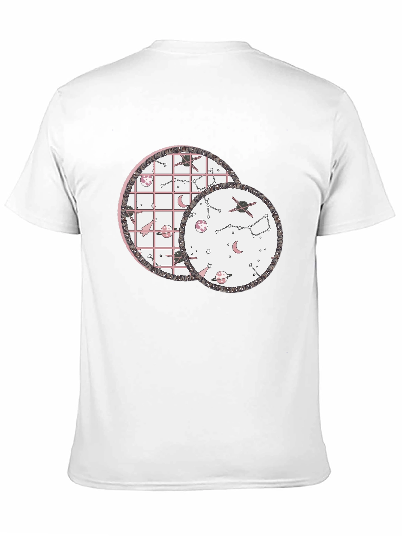 Black Cosmic Dreams Graphic Tee - Black Cotton Blend view 11