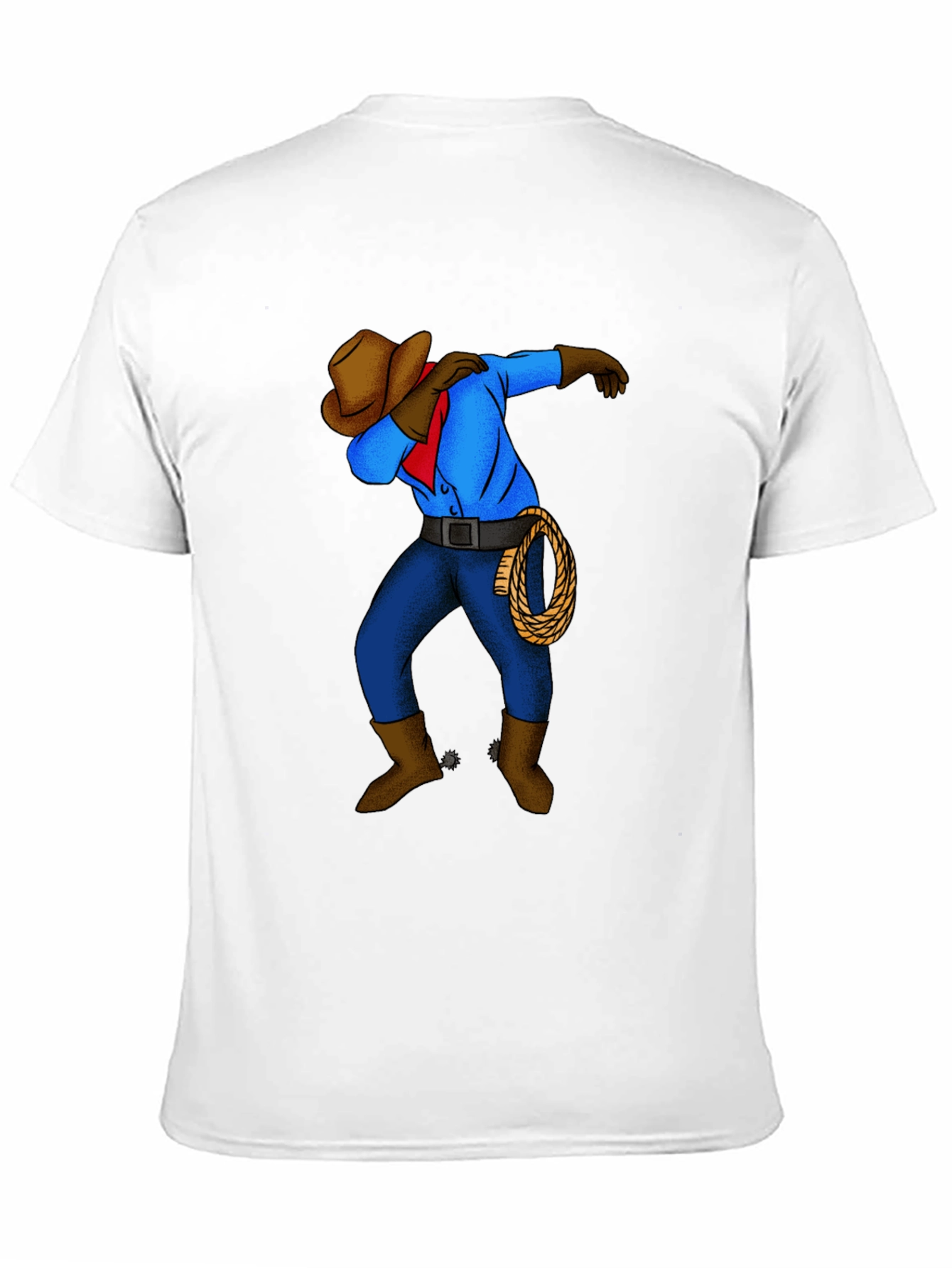 Black Dabbing Cowboy Graphic T-Shirt view 11