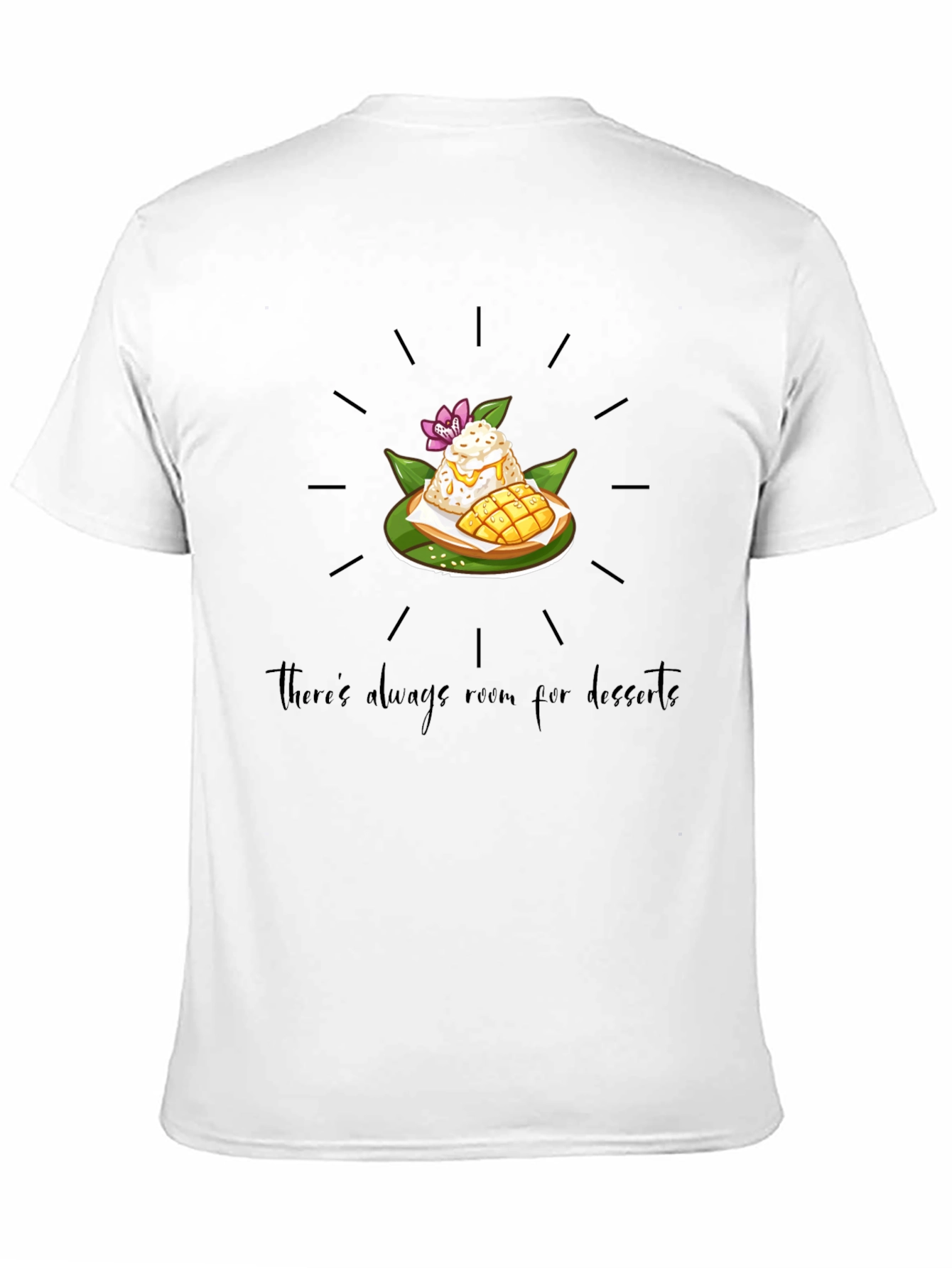Black Dessert Lover T-Shirt: Always Room view 11