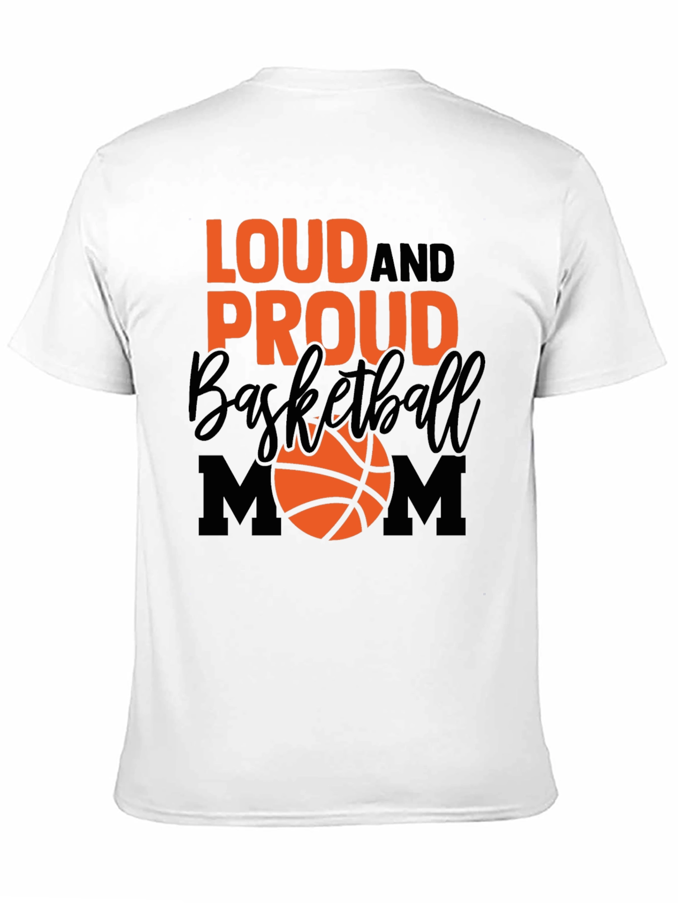 Black Loud and Proud Basketball Mom T-Shirt view 11