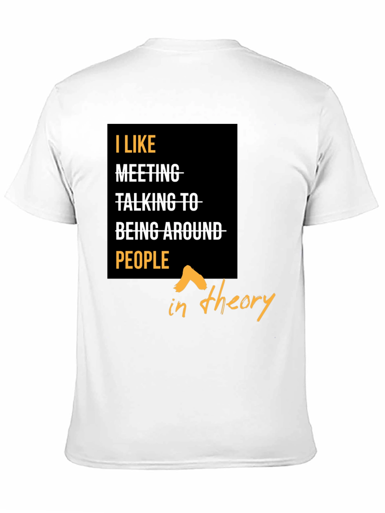 Black I Like People In Theory Graphic T-Shirt view 11