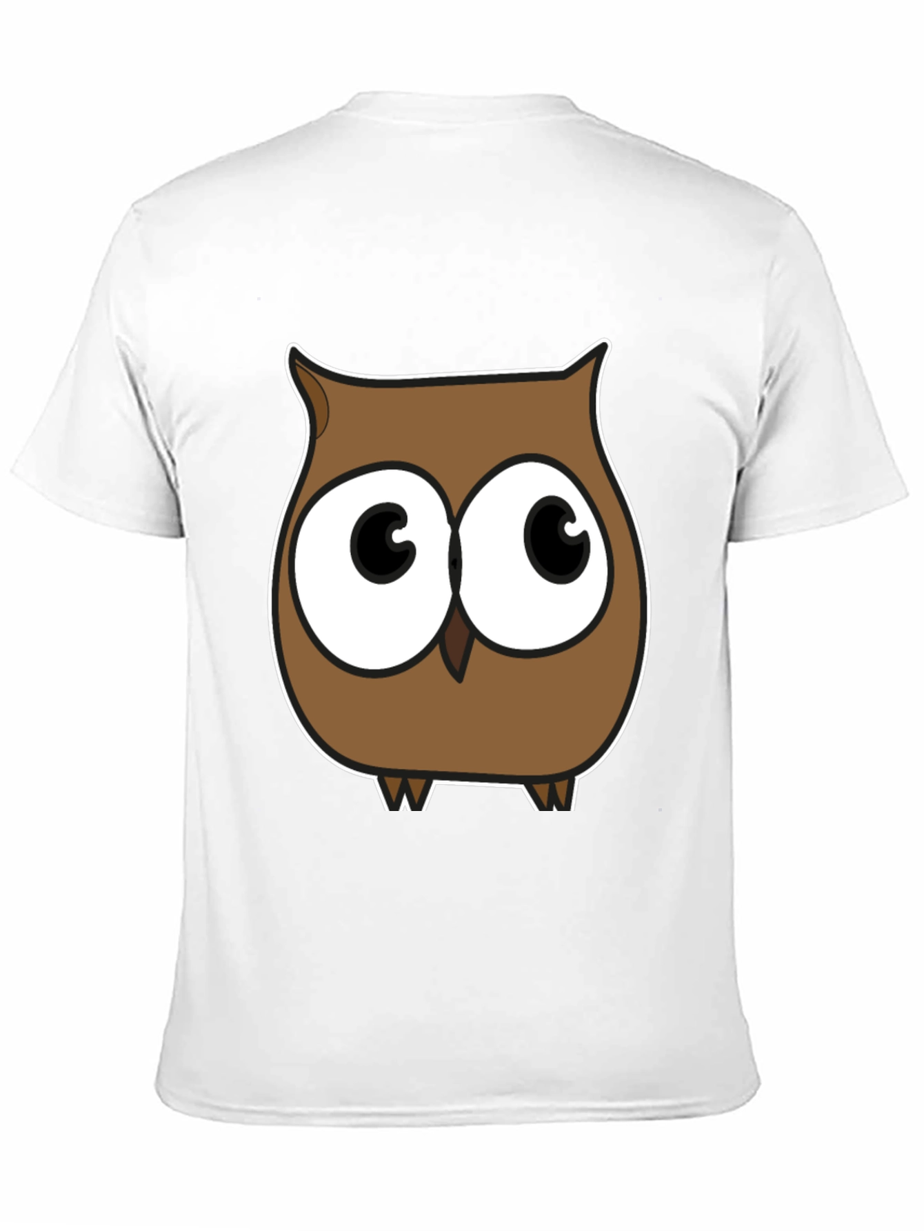 Black Cartoon Owl Graphic T-Shirt - Black view 11