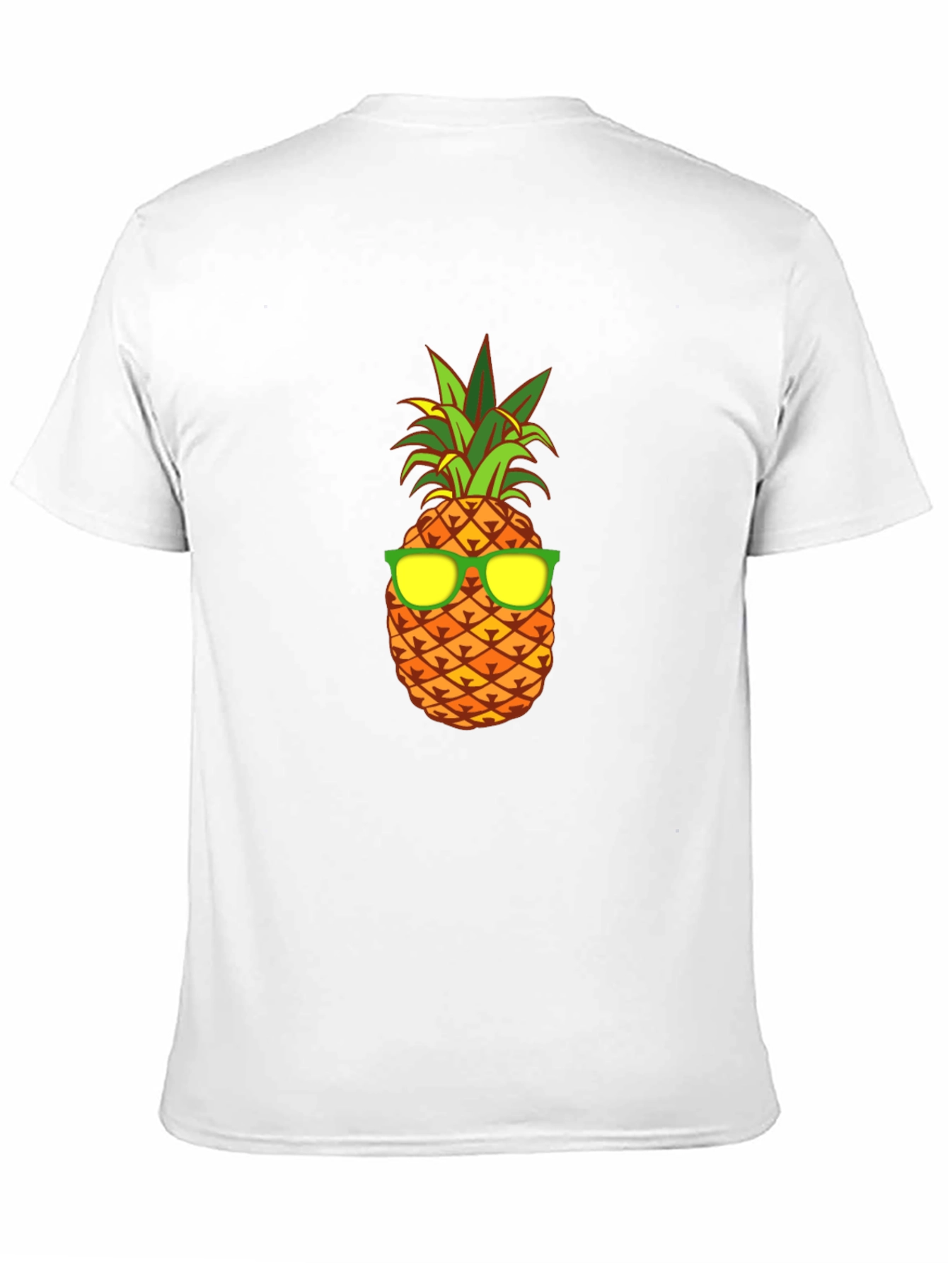 Black Cool Pineapple Graphic Tee - Black Cotton T-Shirt view 11