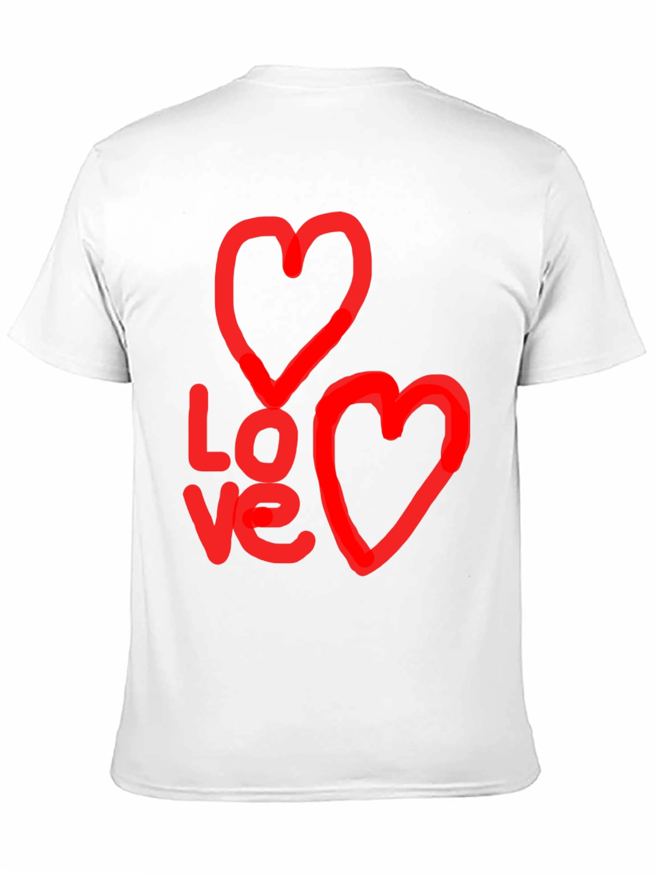 Black Love Graphic Black T-Shirt with Heart Designs view 11