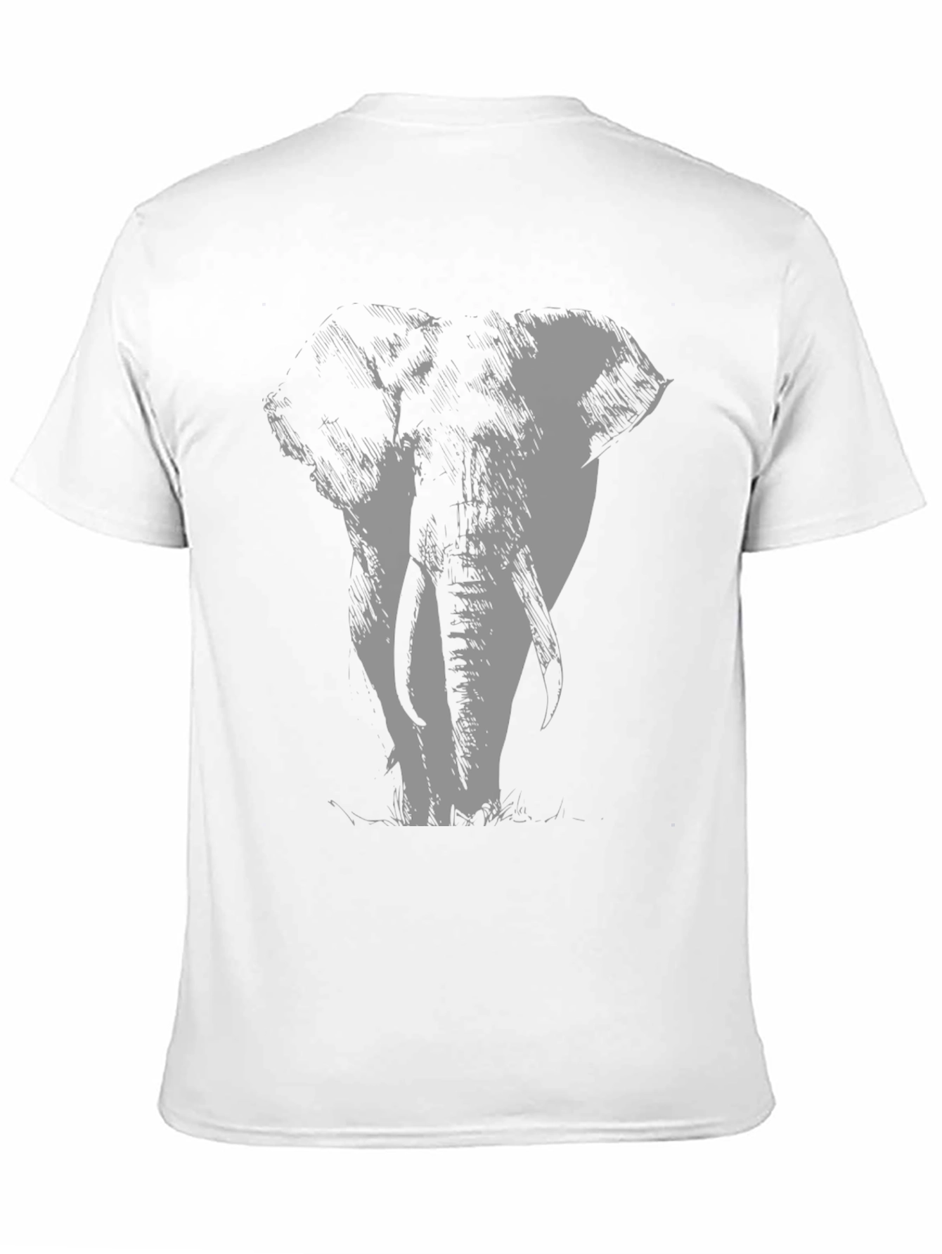 Black Elephant Graphic Print Black T-Shirt view 11