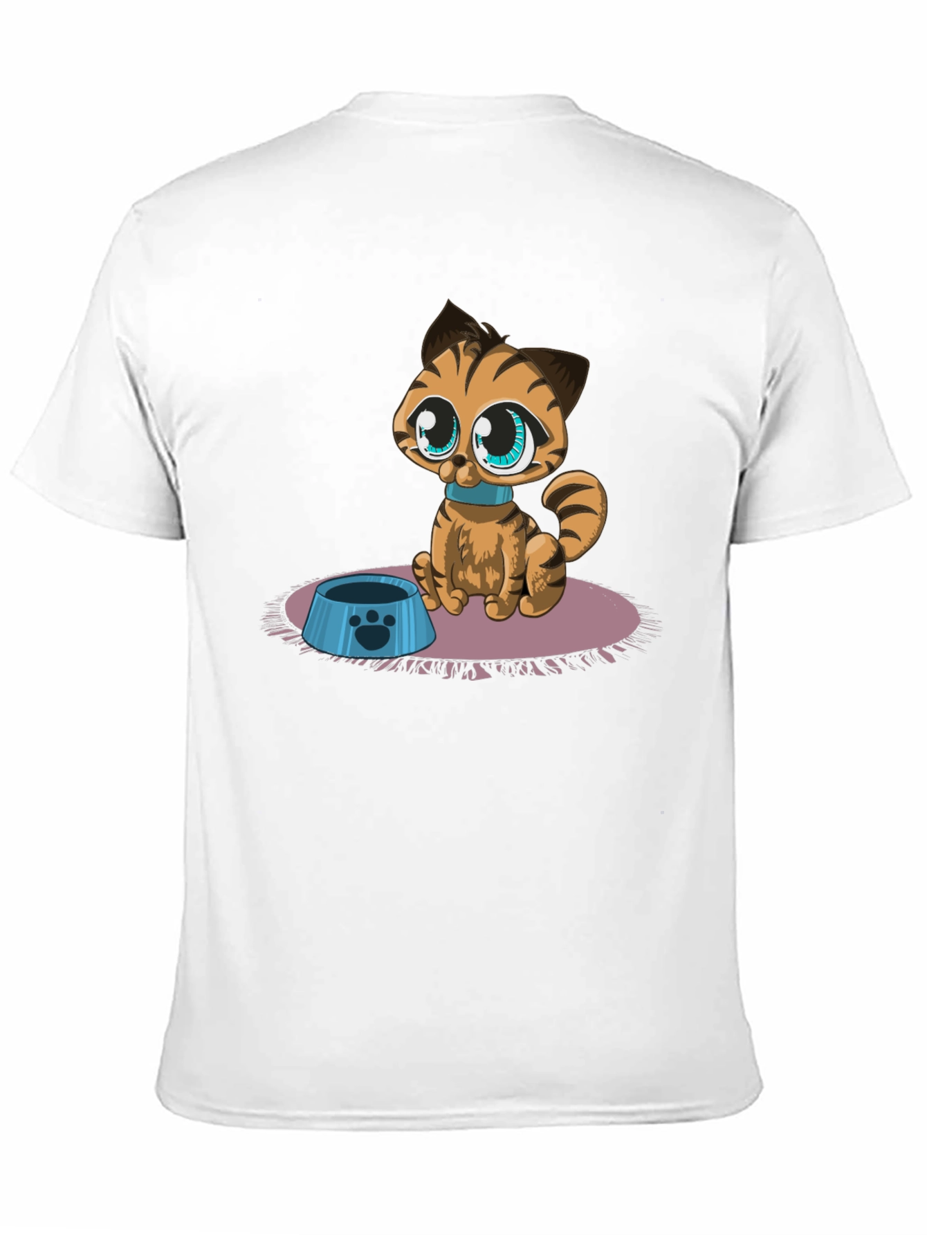 Black Cartoon Cat Graphic Tee - Cute Pet Lover Shirt view 11