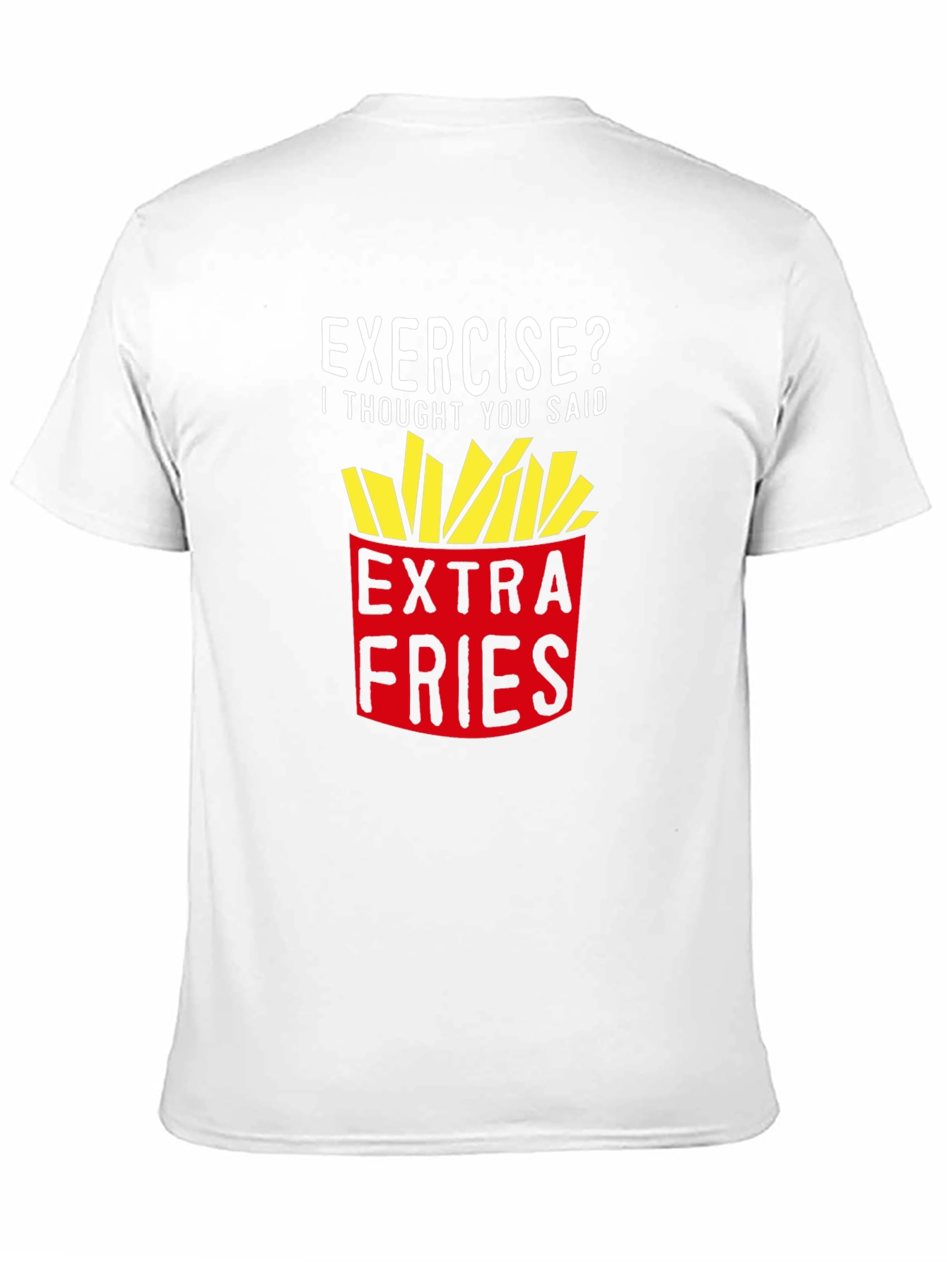 Black Extra Fries Graphic Tee - Funny Foodie Shirt view 11