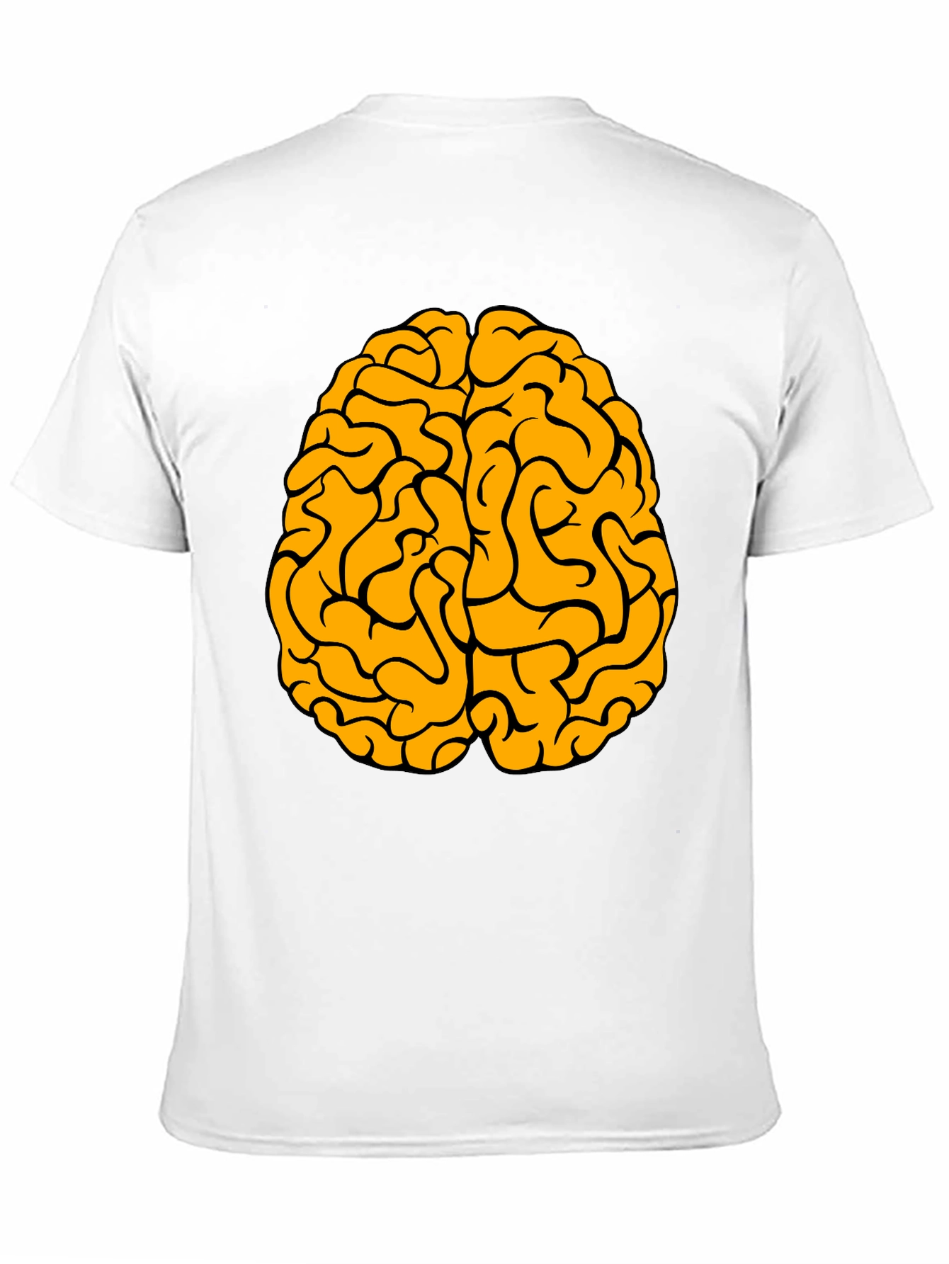 Black Brain Graphic Tee - Black Cotton Crew Neck T-Shirt view 11
