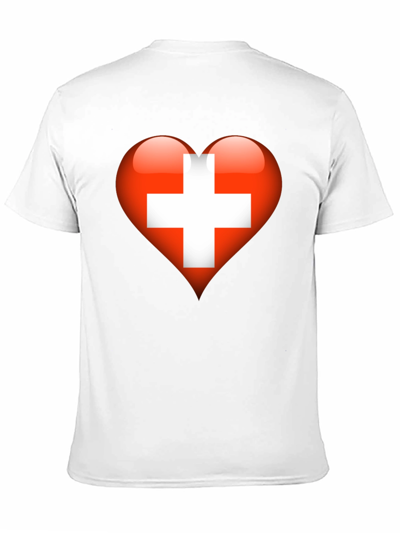Black Swiss Heart T-Shirt - Show Your Love! view 11