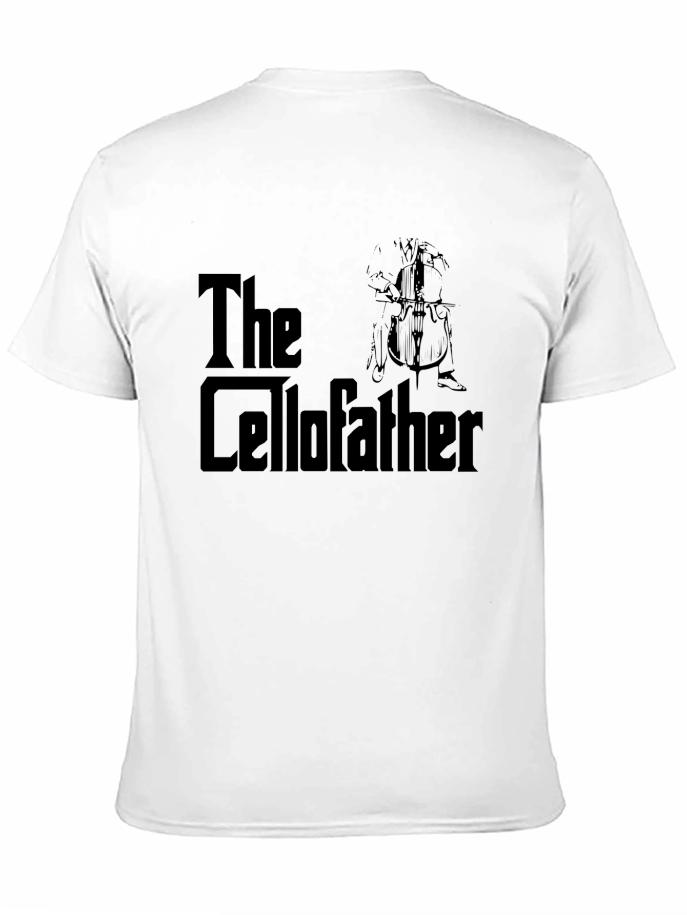 Black The Cellofather T-Shirt - Music Lover's Tee view 11
