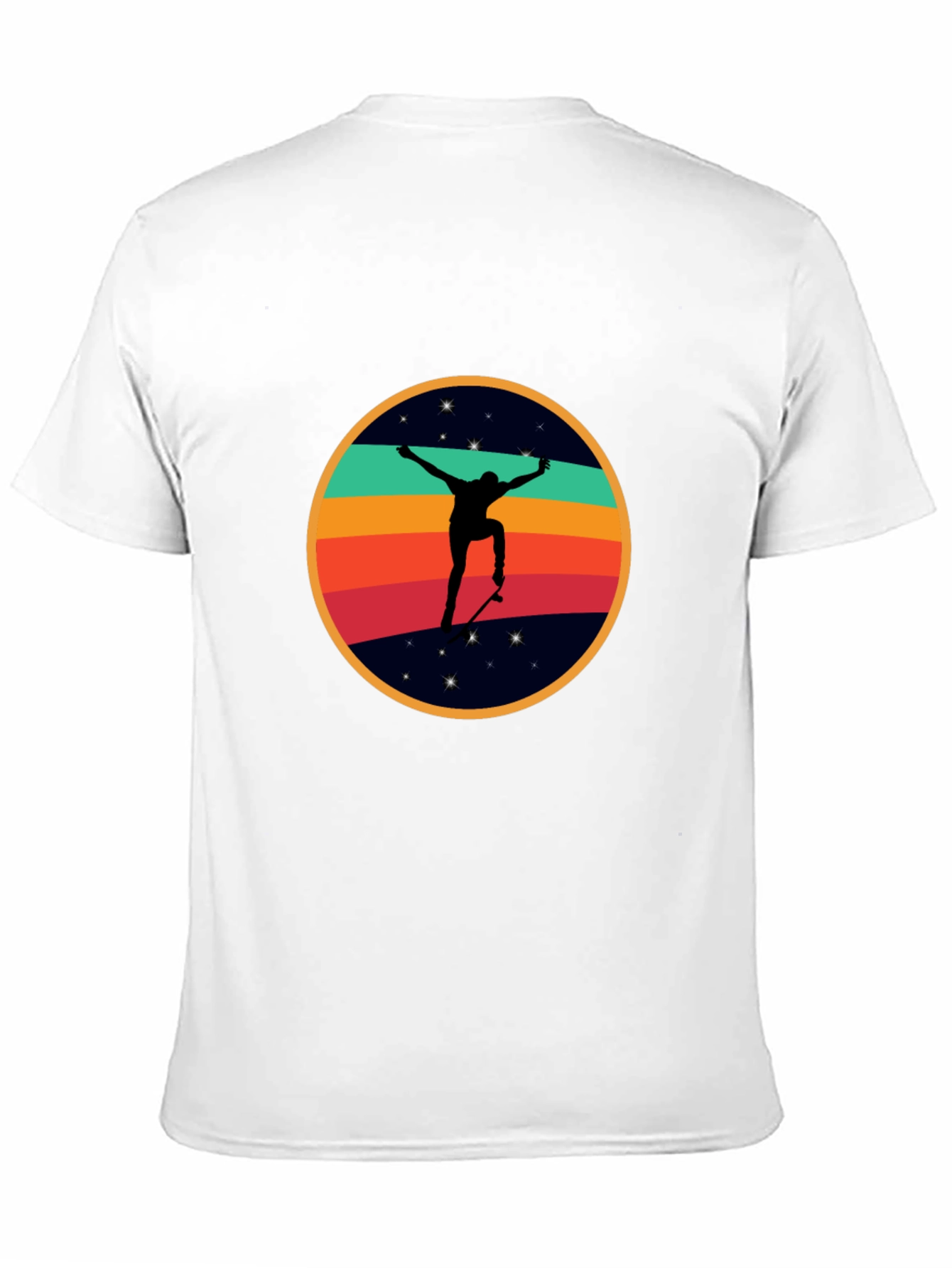Black Retro Skateboarder Graphic T-Shirt - Cool & Stylish view 11