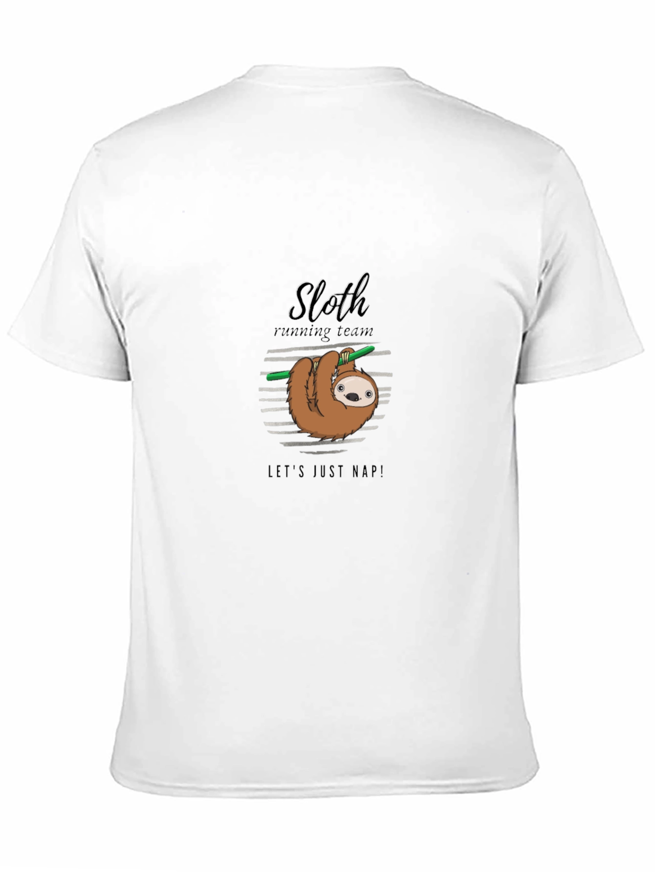 Black Sloth Running Team Funny T-Shirt view 11